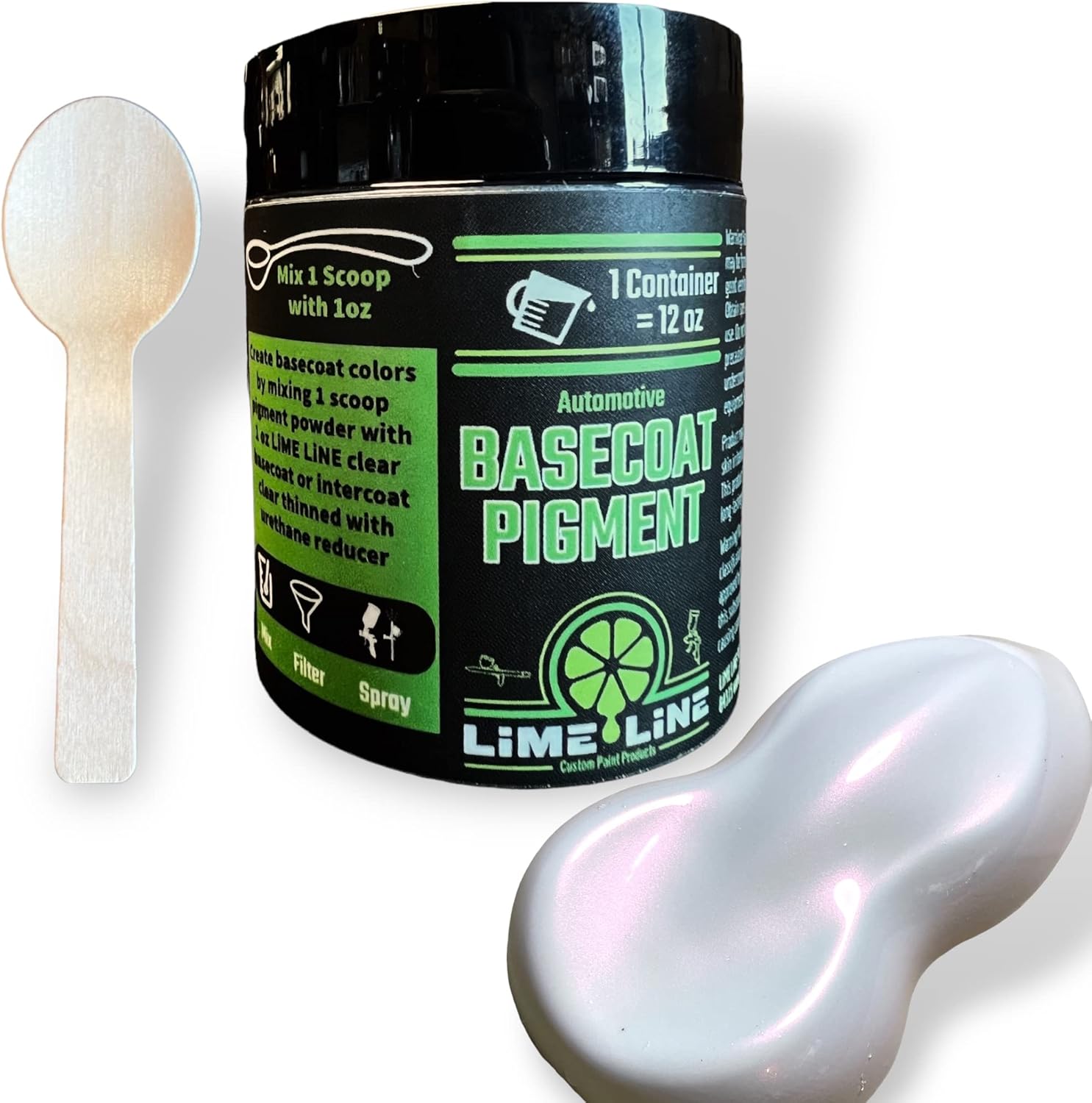 LiME LiNE Base Coat Maker Pigment Powder, Automotive Grade, Basecoat (Ghost Purple Pearl)