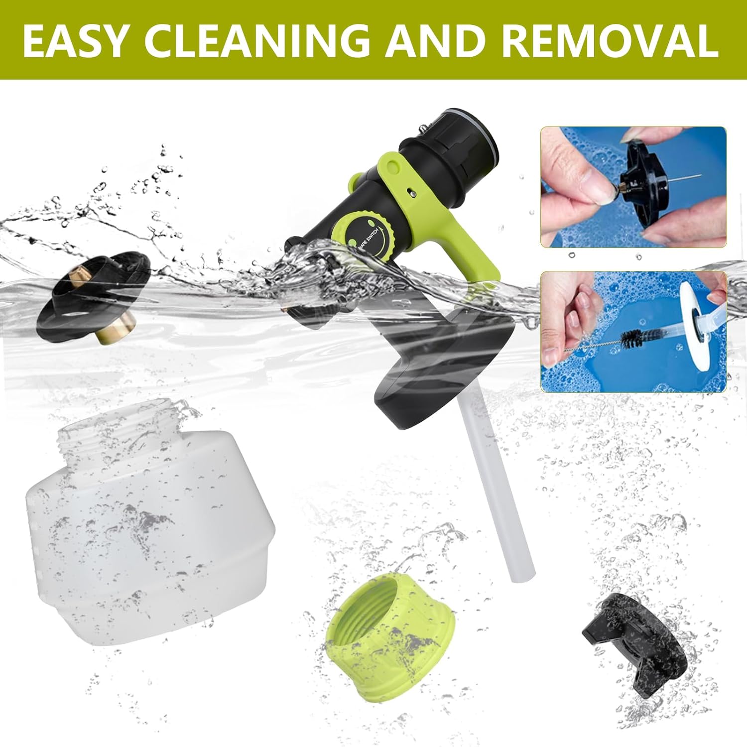 Cordless Paint Sprayer for Ryobi 18V Battery,Paint Sprayer Gun for House Painting, 1200ml Container Power Paint & HVLP SprayersFence, Door, Cabinets, Walls, Chairs etc(Battery NOT Included)