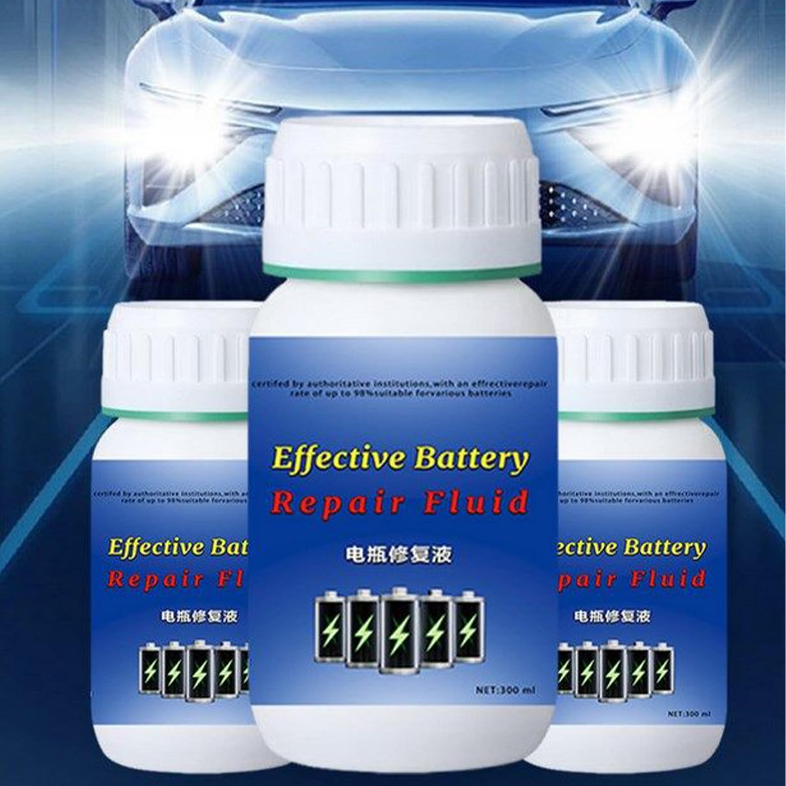Battery Restore - Solución Reparación Baterías 280ml | Aditivo Eficaz para Mantenimiento De Carros De Golf Camiones Autocaravanas Barcos Vehículos