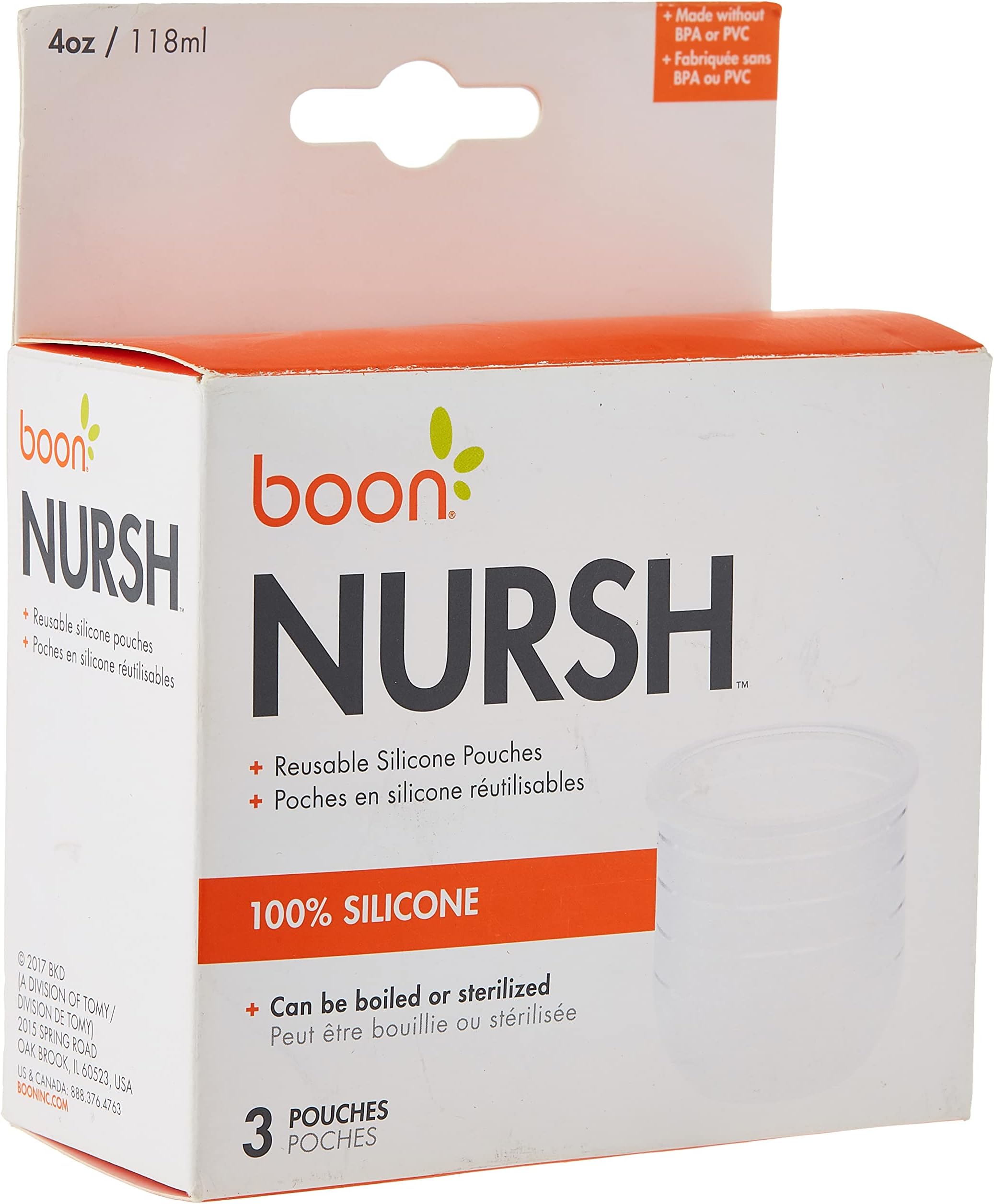 Nursh Silicone Pouch 3 Piece Pack, 4 Ounce