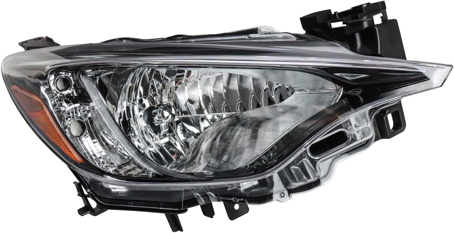 TRQ Passenger Side Headlight Assembly Compatible with 2019-2020 Toyota Yaris L LE XLE 2016 Scion iA SC2503106