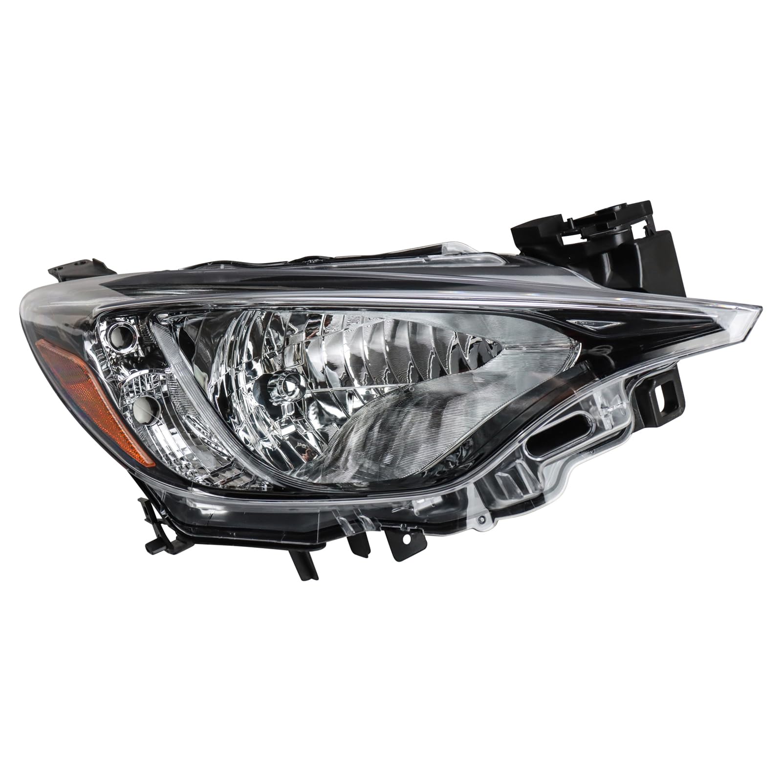 TRQ Right Headlight Assembly Passenger Side Compatible with 2016 Scion iA 2019-2020 Toyota Yaris SC2503106