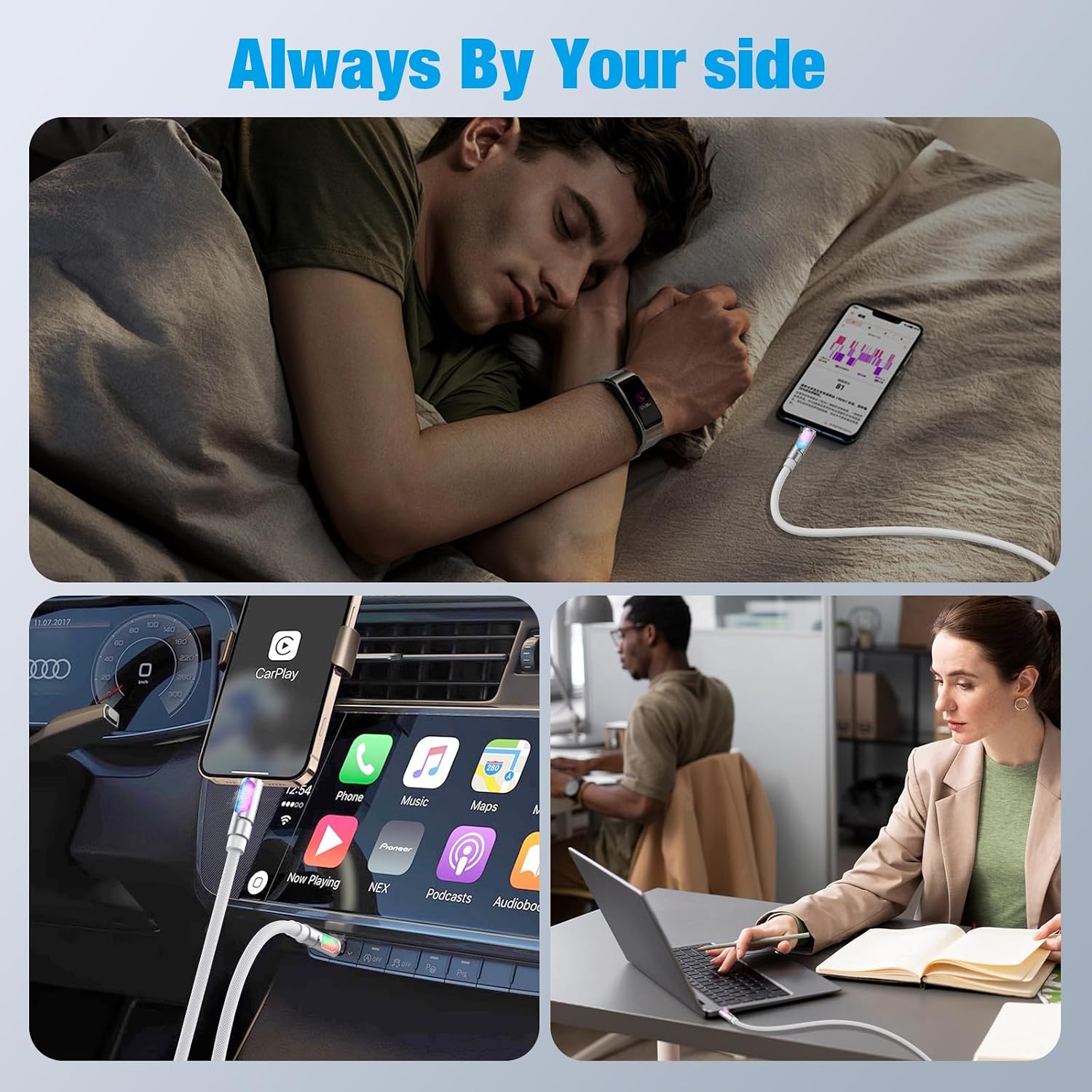 USB C to USB C Cable 4FT,C-C 240W Super Fast Charging Cord,Type C Liquid Food Grade Silicone Cable,Solid Aromatherapy Tablets Fast Charging Cord,for iPhone Series,Car,MacBook Pro 2020,Pixel image 4