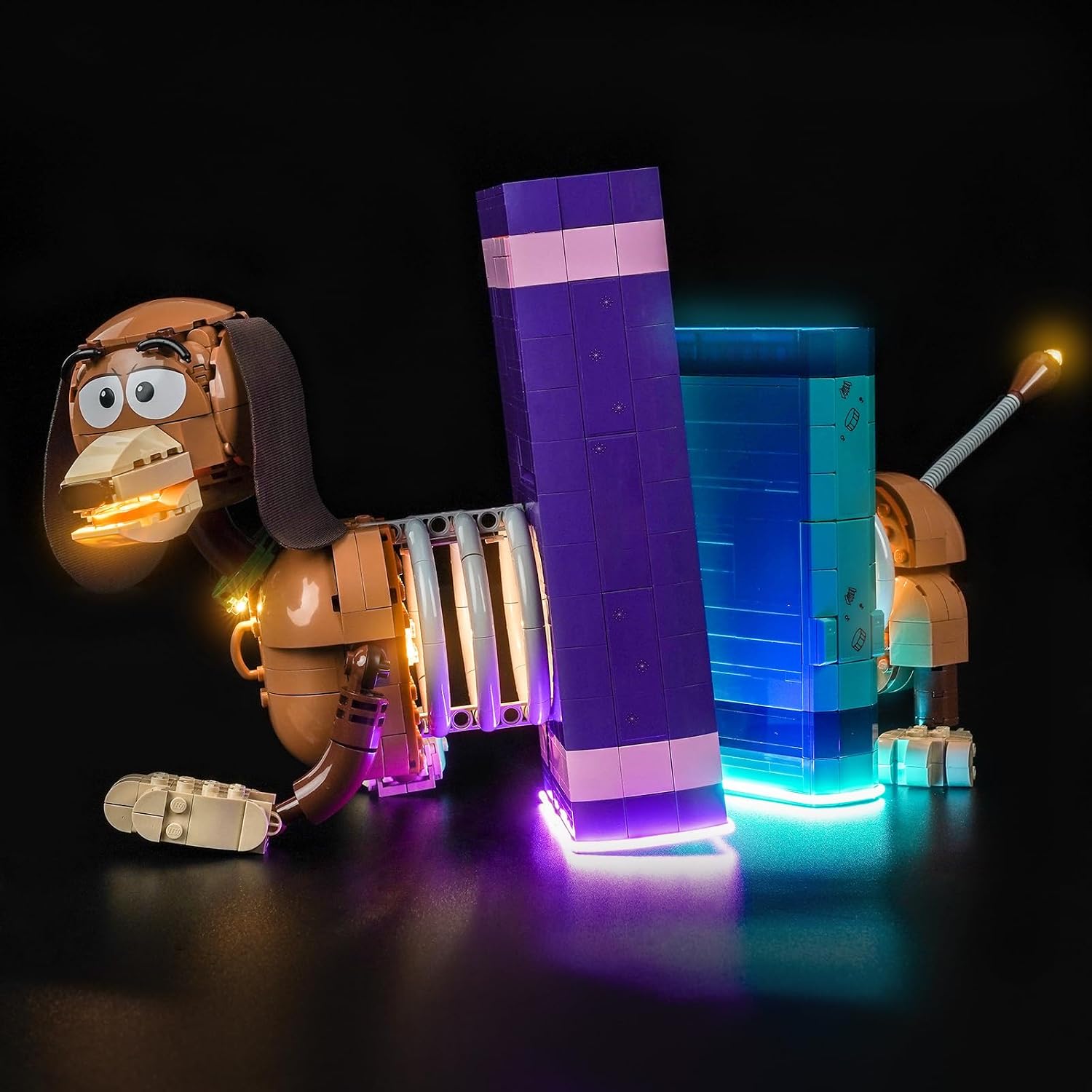 LocoLee Light kit Compatible with Lego 43301 Toy Story Slinky Dog Bookends, Still Holds Books, LED Lighting Accessories for LEGO Slinky Dog for Display Collectors- Not Actual Model Only Lights