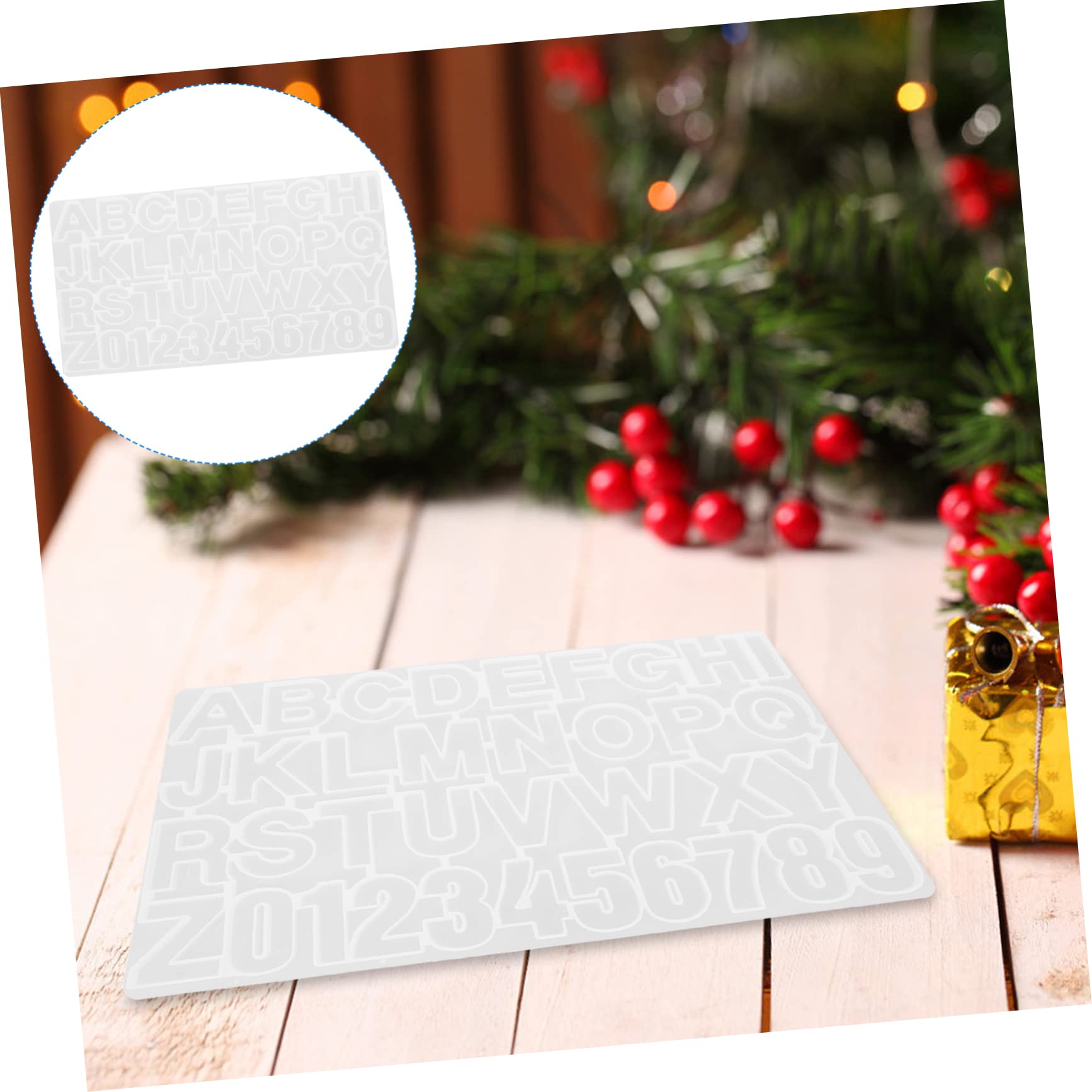 Moule en Silicone Lettres et Chiffres Diy, 1 Set pour Loisirs Créatifs