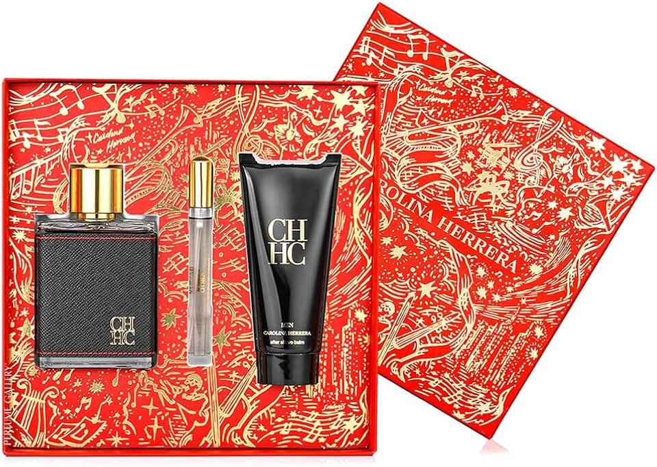 Kit Perfume Masculino CH Men de Carolina Herrera EDT 100ml + Travel Size 10ml + After Balm 100ml