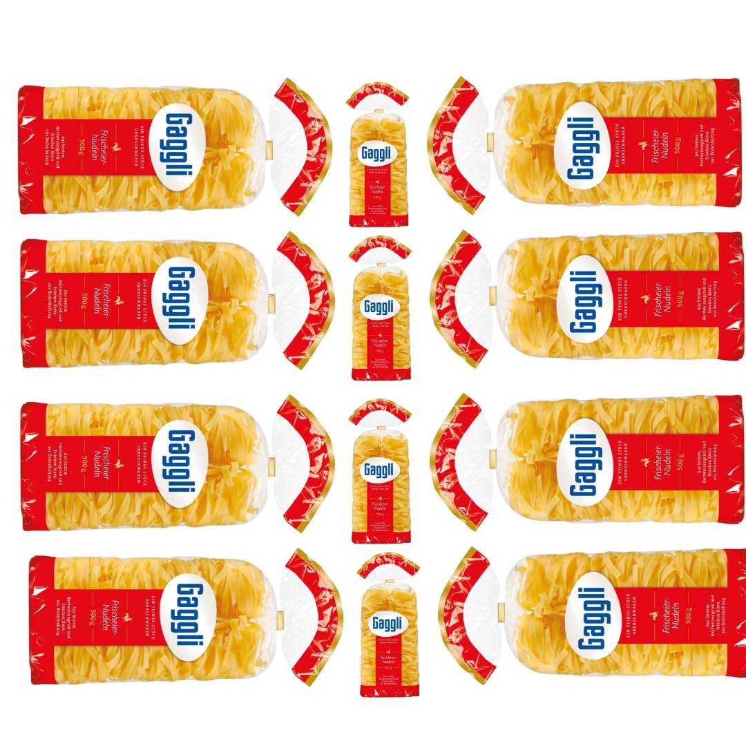 Gaggli Bandnudeln halbbreit pasta nudeln 500 gramm x 12 Stück