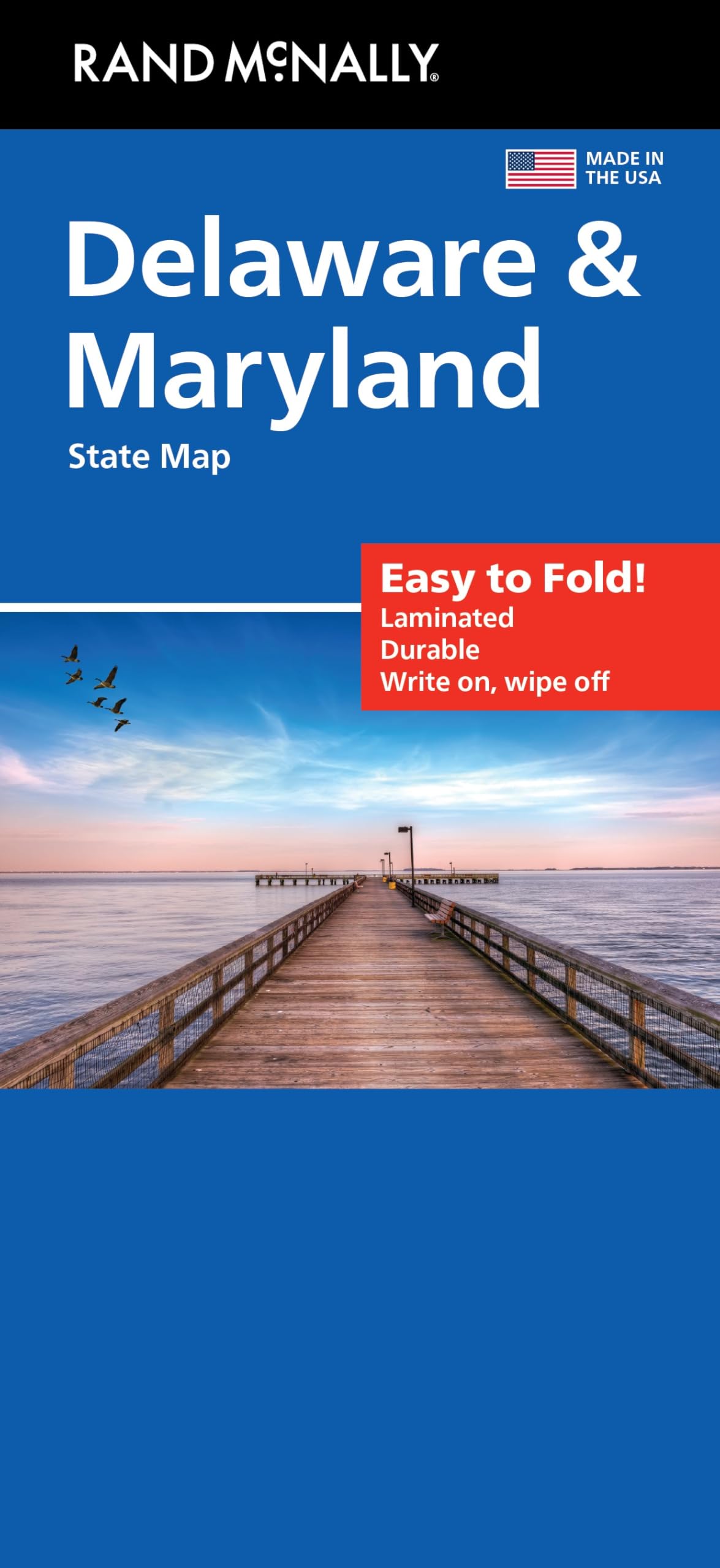 Rand McNally Easy to Fold: Delaware, Maryland Laminated Map