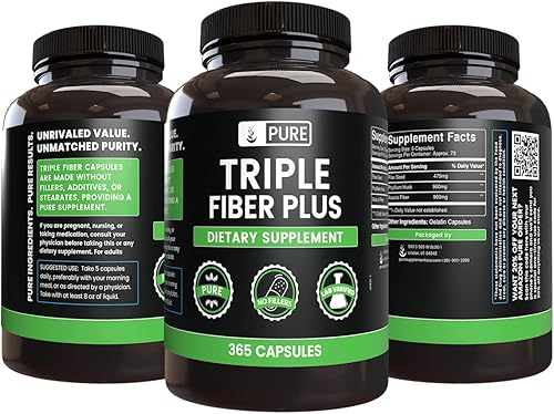Miniatura 2 de Pure Original Ingredients Triple fibra (365 cápsulas) sin magnesio o rellenos de arroz, siempre puro, verificado por laboratorio