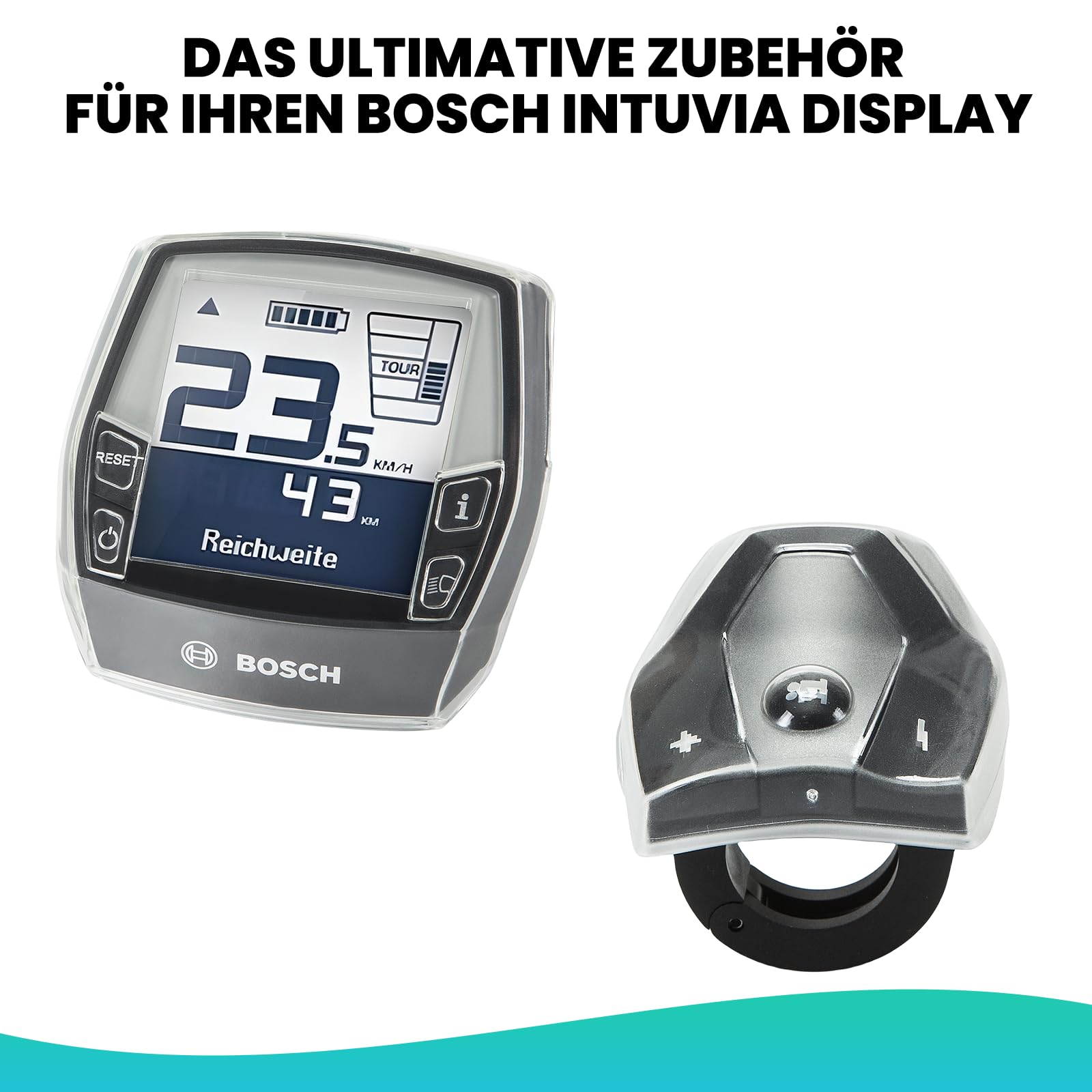 Besudo Zestaw pokrowców ochronnych do wyświetlacza i jednostki sterującej Bosch Intuvia - ochrona wyświetlacza Controler Unit Cover ochrona przed zadrapaniami, uderzeniami - 017-K-Set-New