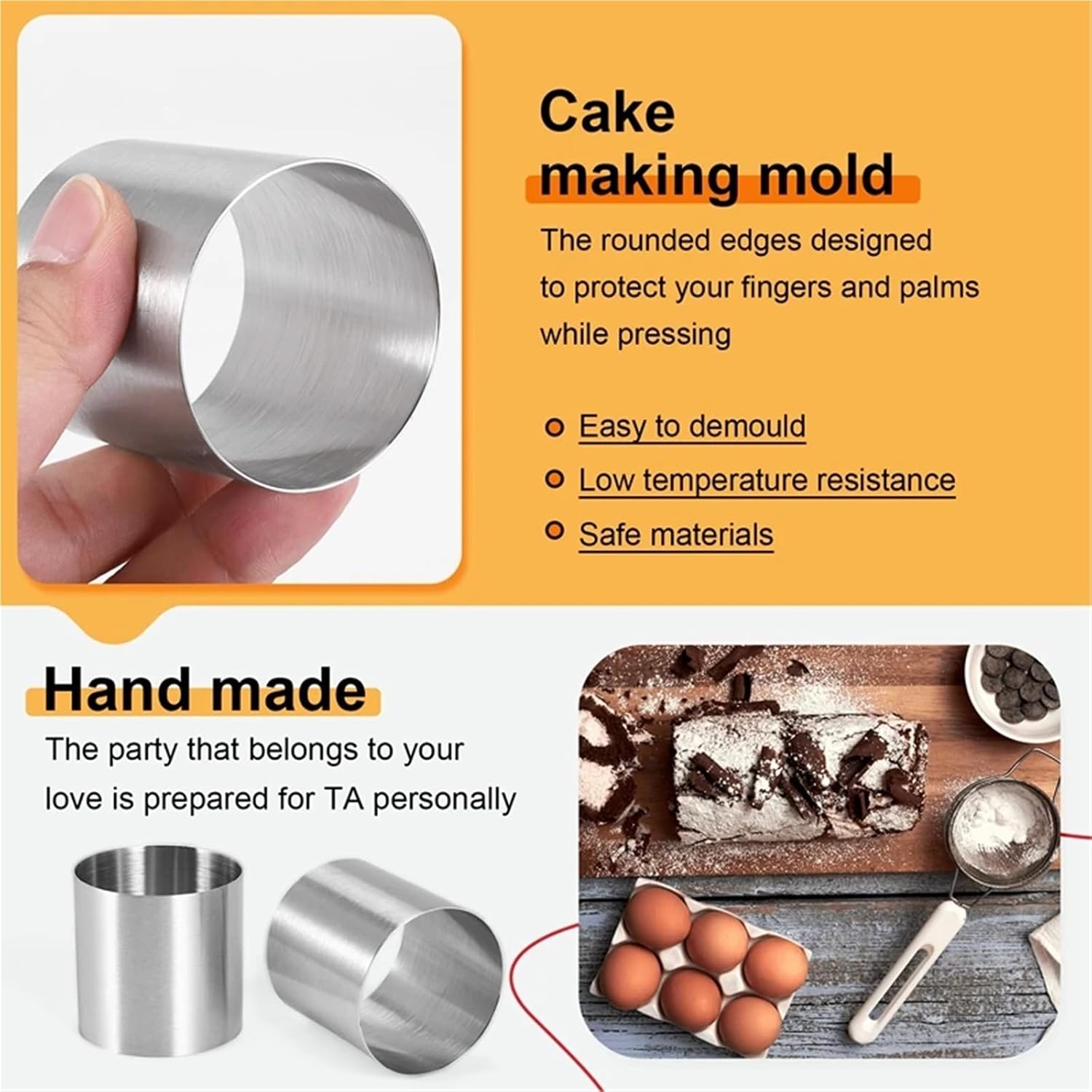 15 Pieces Stainless Steel Mousse Rings Round Biscuit Cutter Cake Mold Kitchen Baking Pastry Tool for Tart Fondant