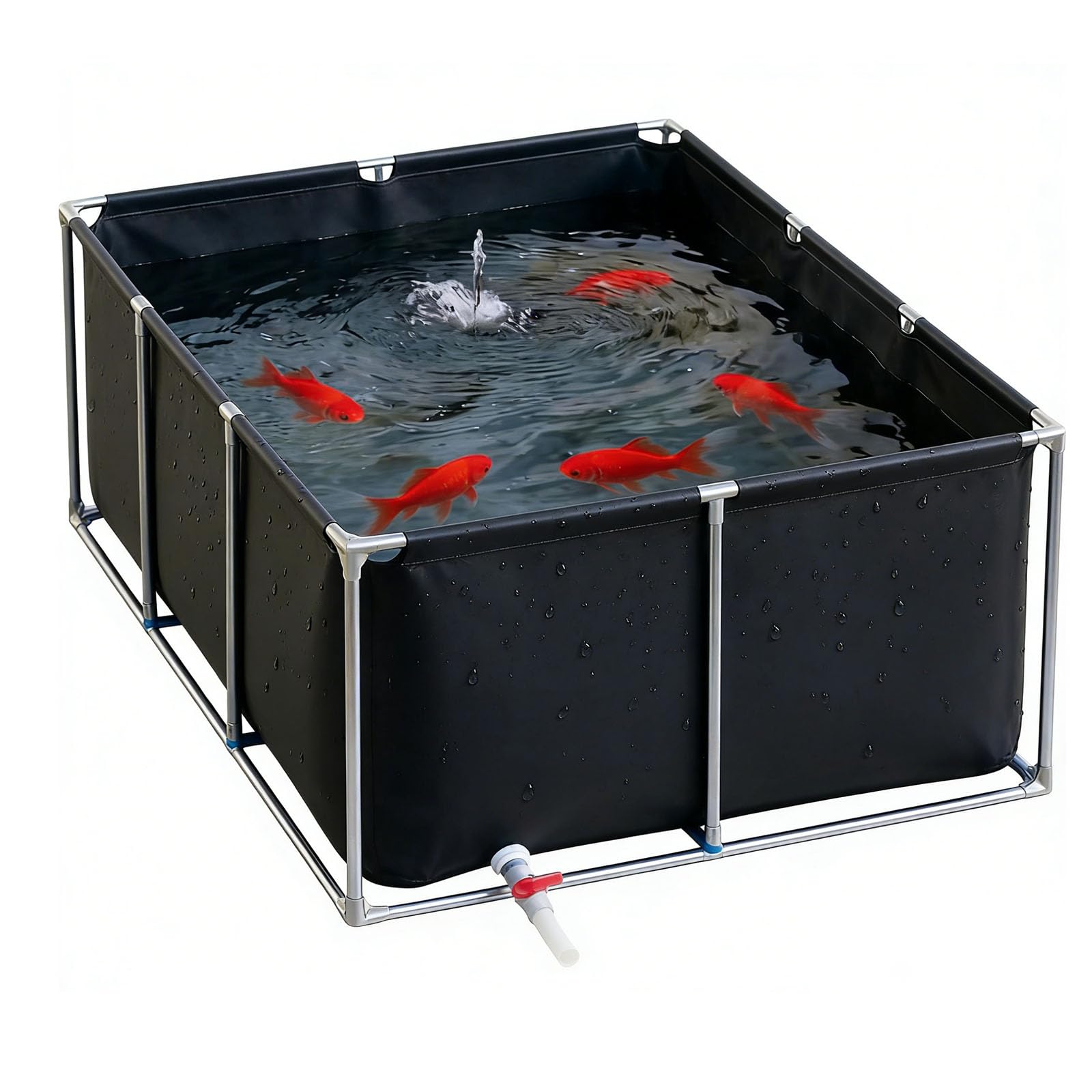 Wujgbnhg Large Thickened Knife Scraping Cloth,Pool Above Ground Canvas Fish Pond,Portable Koi Fish Holding Tank,for Water Storage,Turtle Farming,Outdoor Aquaculture,Easy Setup & Maintenance