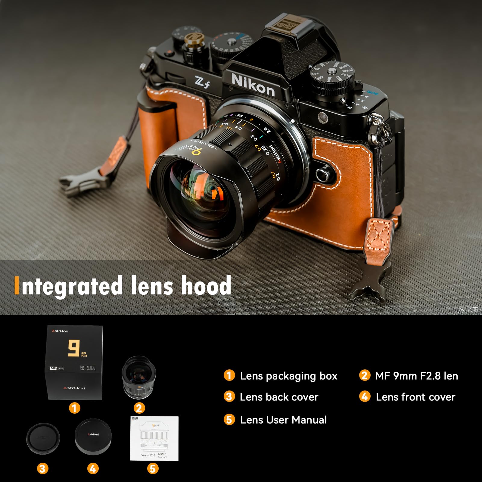 AstrHori 9mm F2.8 Obiettivo ultragrandangolare APS-C per fotocamera manuale for Sony E Mount Fotocamere mirrorless NEX-5 NEX-C3 NEX-5N A3000 A5000 A6000