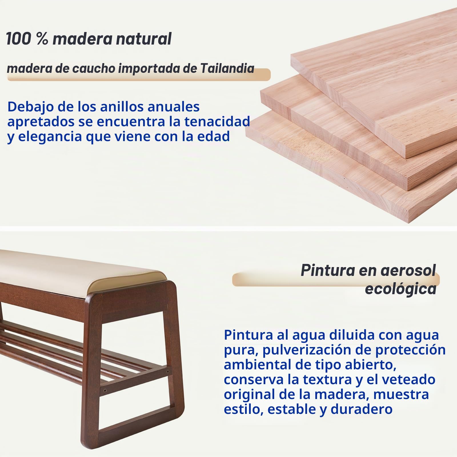 Aibiju Banco Zapatero con Cojín, de Madera Maciza de 2 Niveles y Tapa Abatible, Zapatero de 60 cm para Entrada, Sala, Pasillo y Dormitorio, Color Nogal YD-WD060B