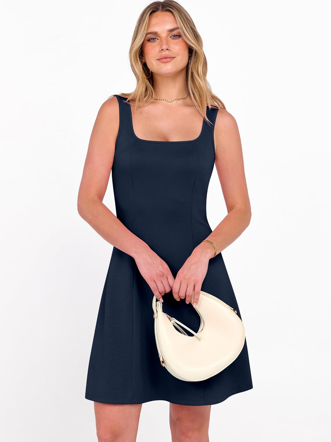 ANRABESS Women Summer Sleeveless Square Neck Cocktail Dress 2026 A-Line Casual Formal Beach Vacation Party Mini Dress - Image 4