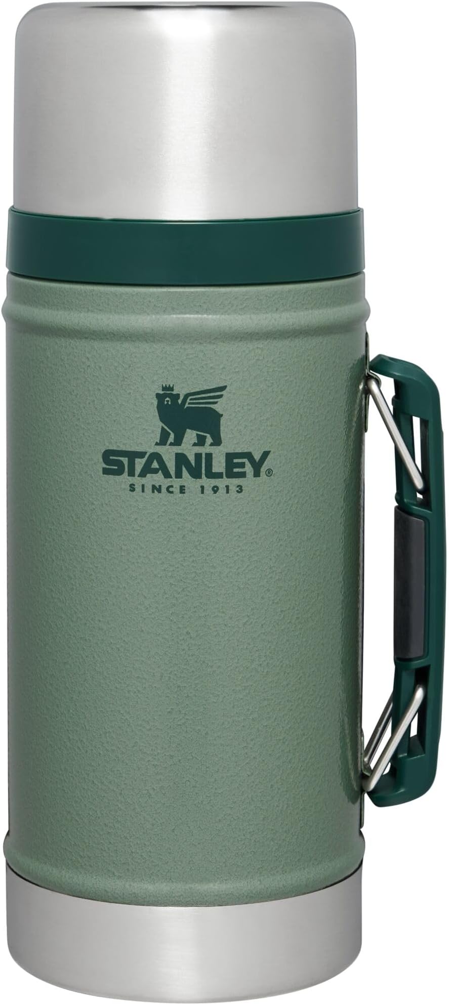 Classic Legendary Large Food Jar 1.0 qt | Vacuum Insulated Food Container | Wide Mouth Screw On Lid | Packable for Travel | Stainless Steel with Leakproof Lid | BPA-Free | Hammertone Green