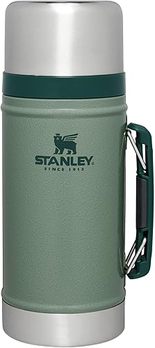 Stanley Classic Legendary Tarro Grande de Comida 1.0 qt  Recipiente de Alimentos con Aislamiento al Vacío  Tapa de Rosca de Boca Ancha  Empacable