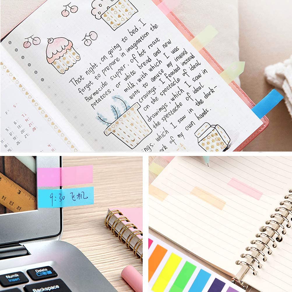 1120 Pcs Sticky Note Flags & Tabs - 7 Colors, Repositionable Page Markers For Books & Files