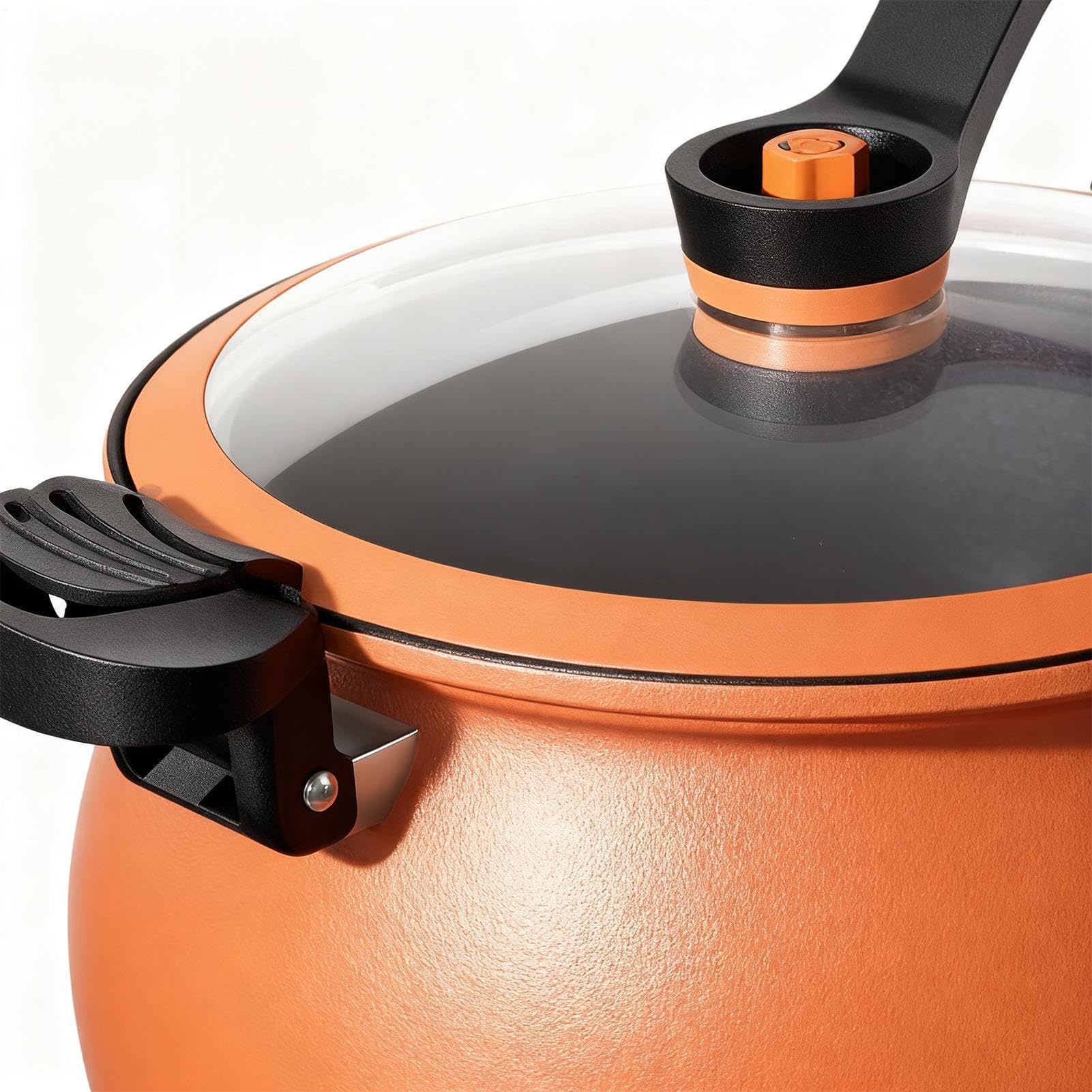 Olla a presión antiadherente duradera gran capacidad multifunción | Olla a presión de hierro fundido para cocinar, hervir, cocer al vapor y hornear – Para