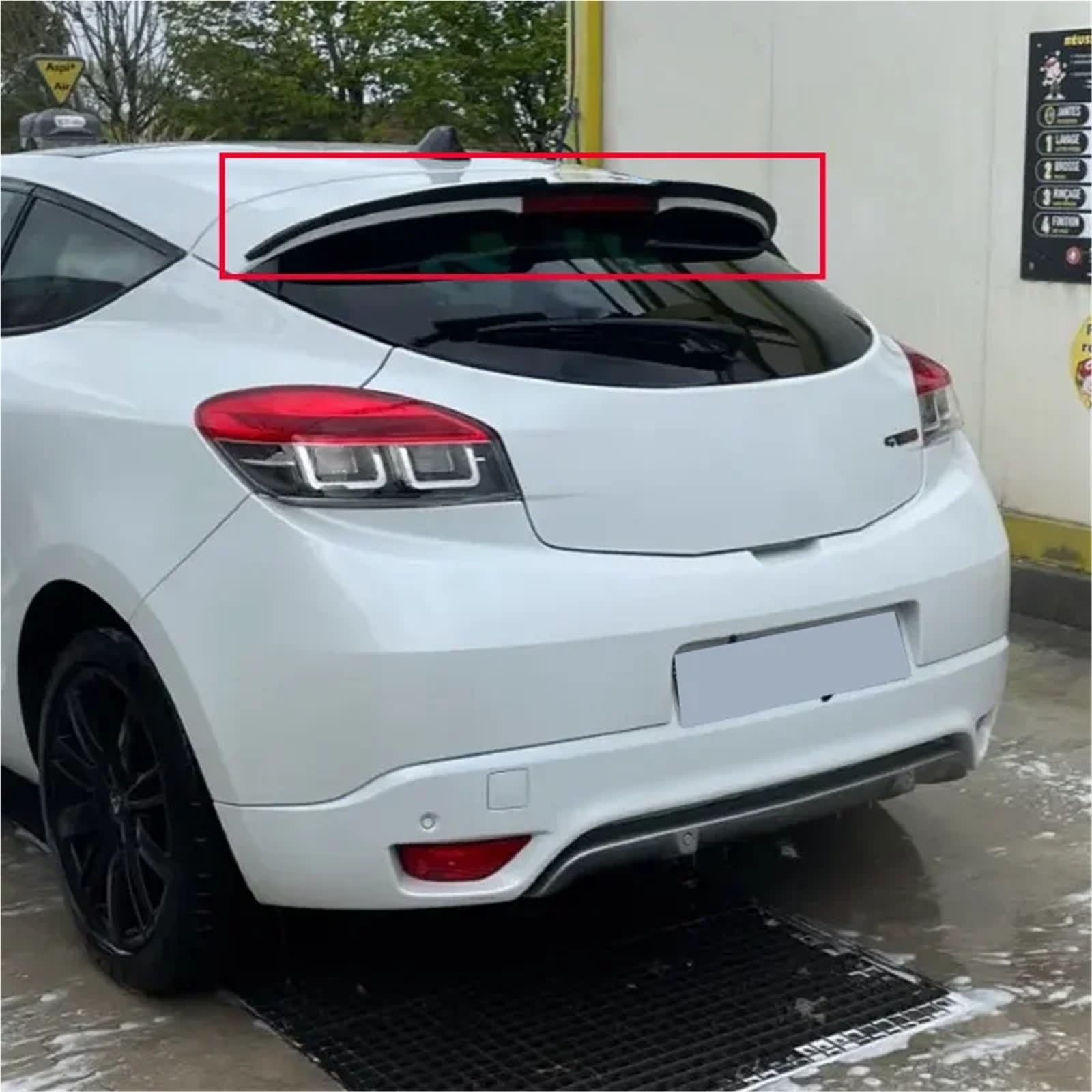 Pasuje do Renault, pasuje do Clio RS Sport 2006-2012, tylne spoilery dachowe, bagażnik, skrzydło, akcesoria spoiler samochód warga ochronna(Sty2 Matt black)
