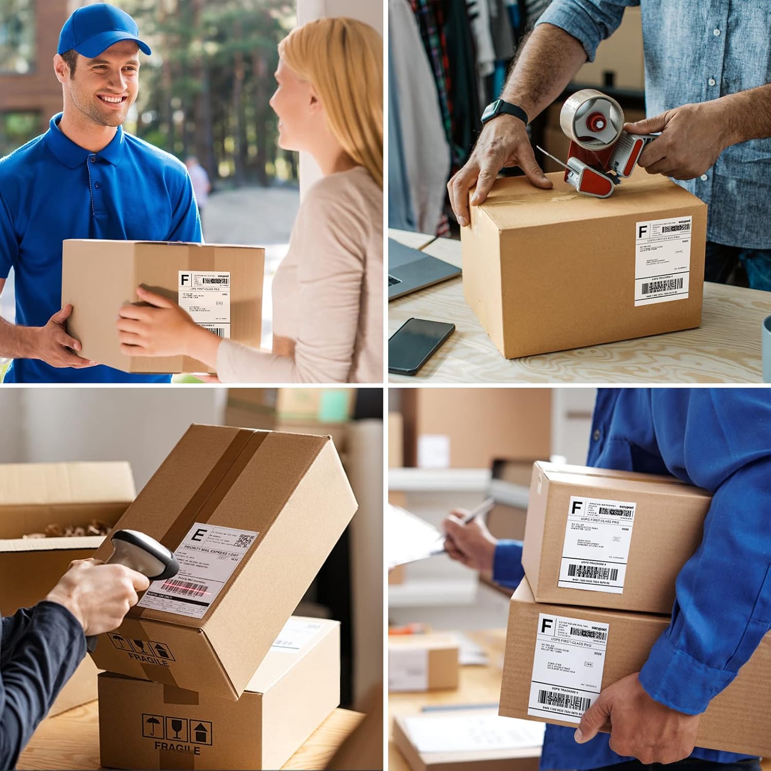 MaxGear 4x6 inch Shipping Address Labels,for Inkjet or Laser Printer, USPS Postal Mailing Shipping Labels, Matte White Paper Sheets, Permanent Strong Adhesive, Dries Quickly, 100 Pcs - Image 7