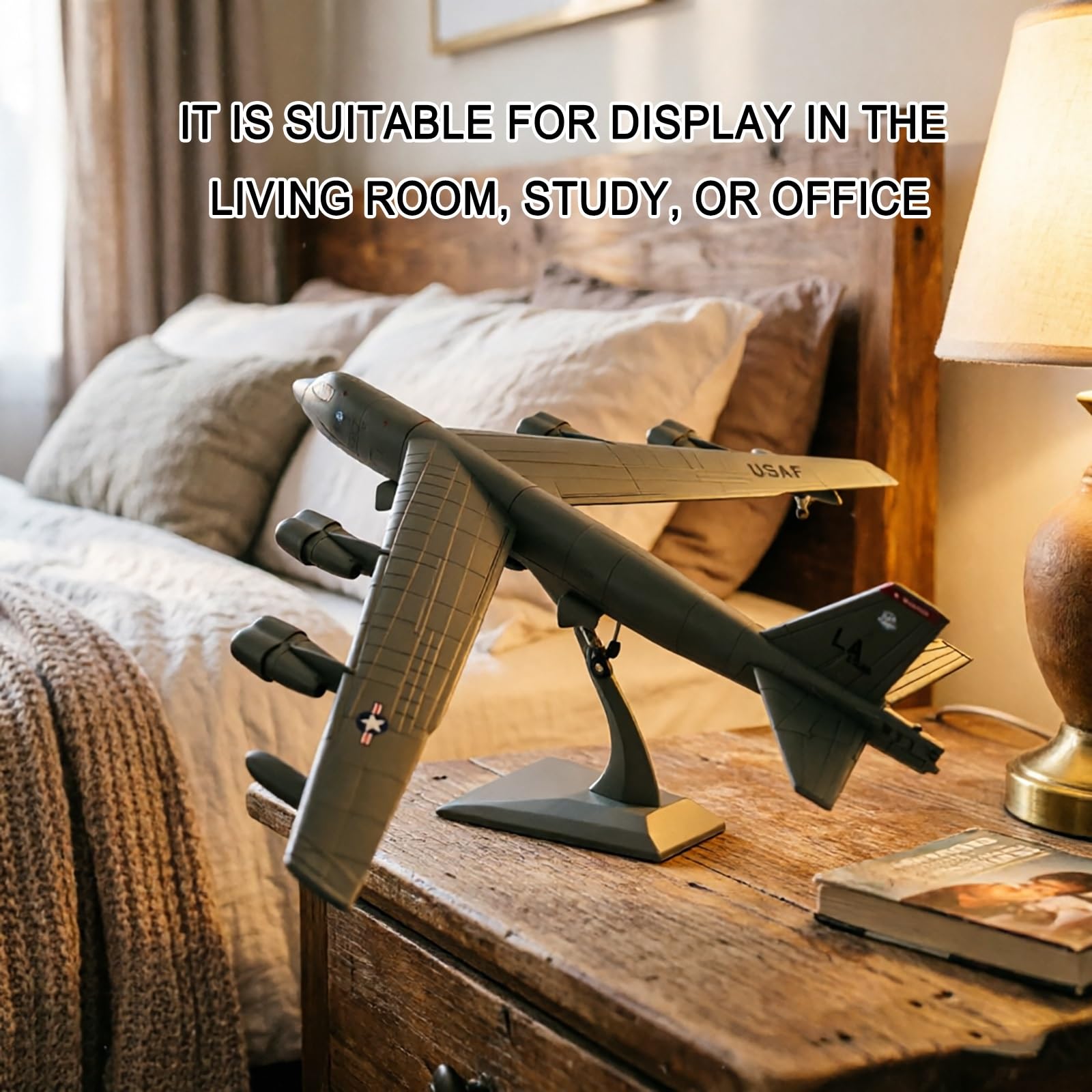 1/200 B-52 Stratofortress Bombardiere Pesante Modello in Metallo Pressofuso Aereo Militare ad Alta Precisione con Espositore, Edizione da Collezione for Appassionati Aviazione Regalo