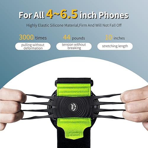Miniatura 4 de Soporte de teléfono para correr, giratorio en 360 y anticaídas mejorado brazalete de antebrazo para iPhone 161514ProMini1211SEXR XS, se adapta a