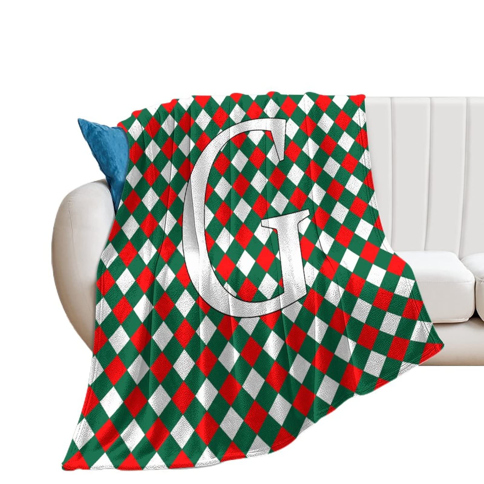 Plaid monogramme G en flanelle de qualité supérieure pour lit et canapé