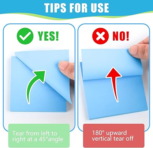 Miniatura 3 de SACATR 30 blocs de notas adhesivas, blocs de notas adhesivas de 3 x 3 pulgadas, 10 notas adhesivas de colores brillantes, bloc de notas