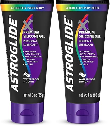 Astroglide X Silicone Based Sex Lube Gel (3 oz.) | Waterproof & Long-Lasting Personal Lubricant Gel | Condom Safe | Not Made with Parabens or Glycerin | Intimate Lube for Couples, Men and (Pack of 2)