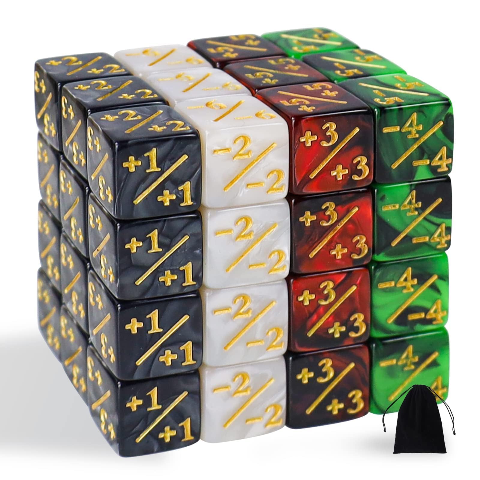 48 Pieces MTG Counters Token Dice, Magic The Gathering Glitter Sparkle Loyalty Cube