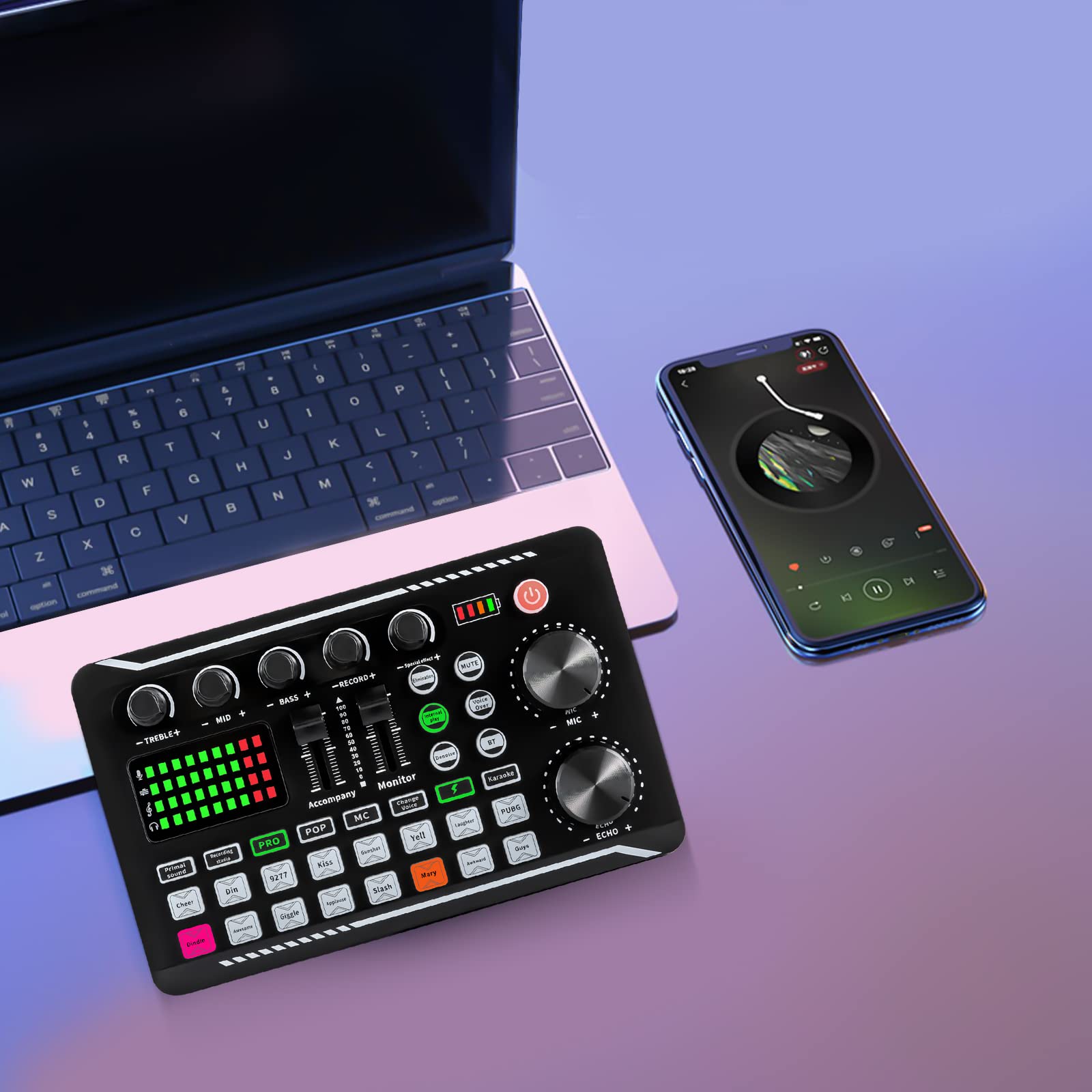 1 stücke F998 Soundkarte Volumen Control Bluetooth... - Grandado