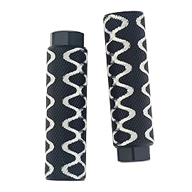 Zelerdo 2 Pairs Aluminum Alloy Bike Pegs for Mountain Bike Cycling Rear Stunt Pegs Fit 3/8 inch Axles (Black Mixed Silver)