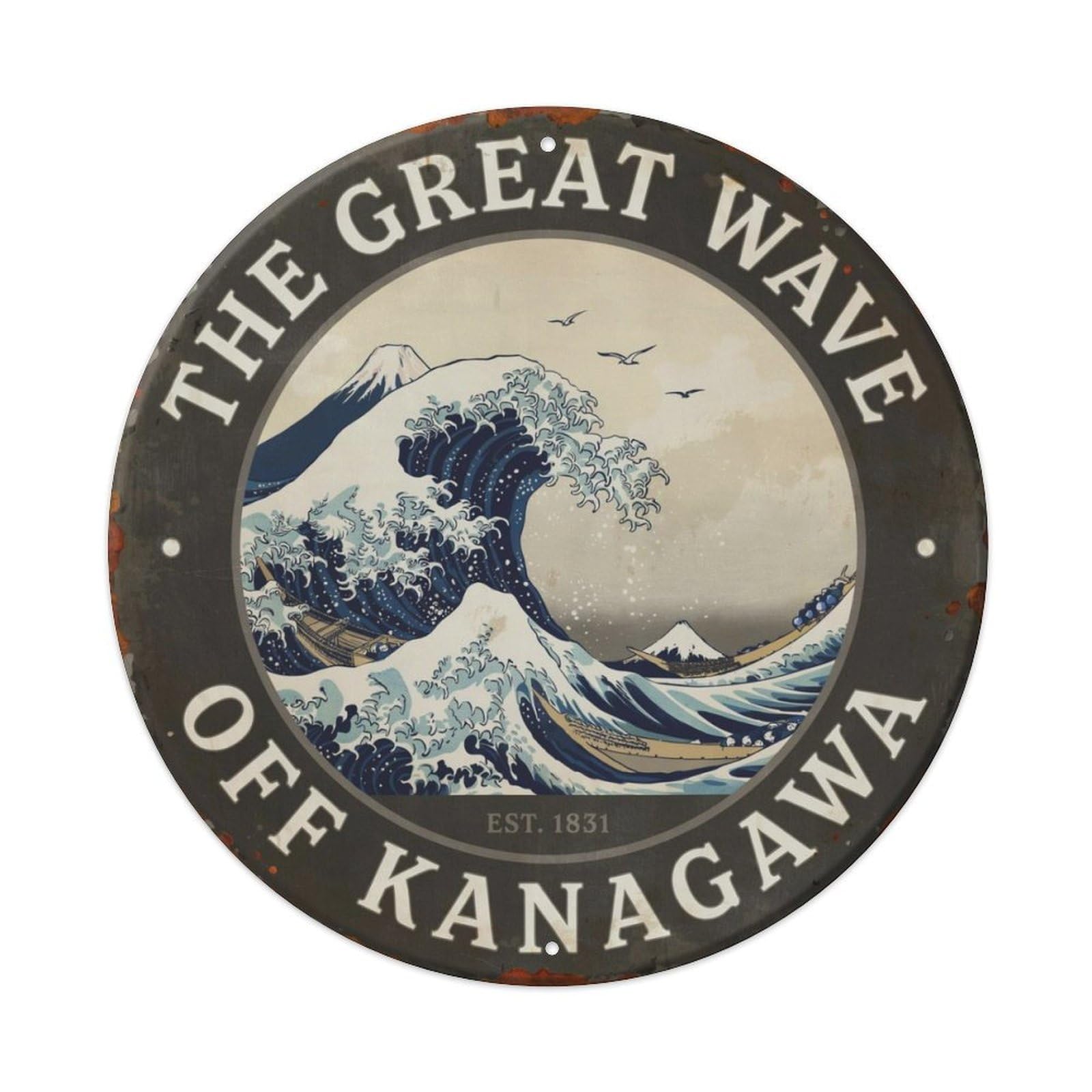 Great Wave Ukiyo-e Metal Tin Sign Plaque