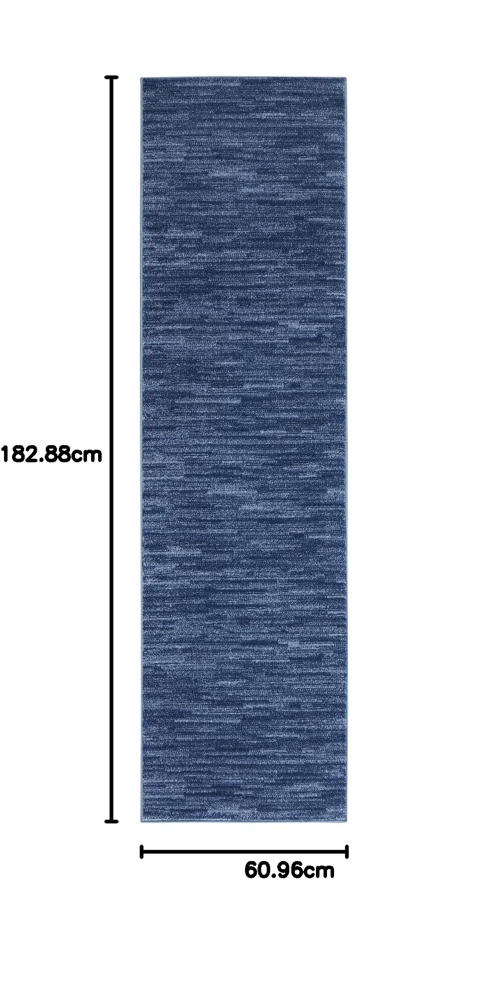 Nourison Nourison Essentials Indoor/Outdoor Navy Blue 2' x 6' Area Rug, Easy Cleaning, Non Shedding, Bed Room, Living Room, Dining Room, Backyard, Deck, Patio (2x6) in use