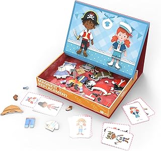 Leo & Friends Magnetic Dressing Kit with 66-Pieces - Play-Pretend Toy for Girls and Boys Aged 3 Years Old and Above - Educational Dress-Up Girl Toy with Two Playsets in One