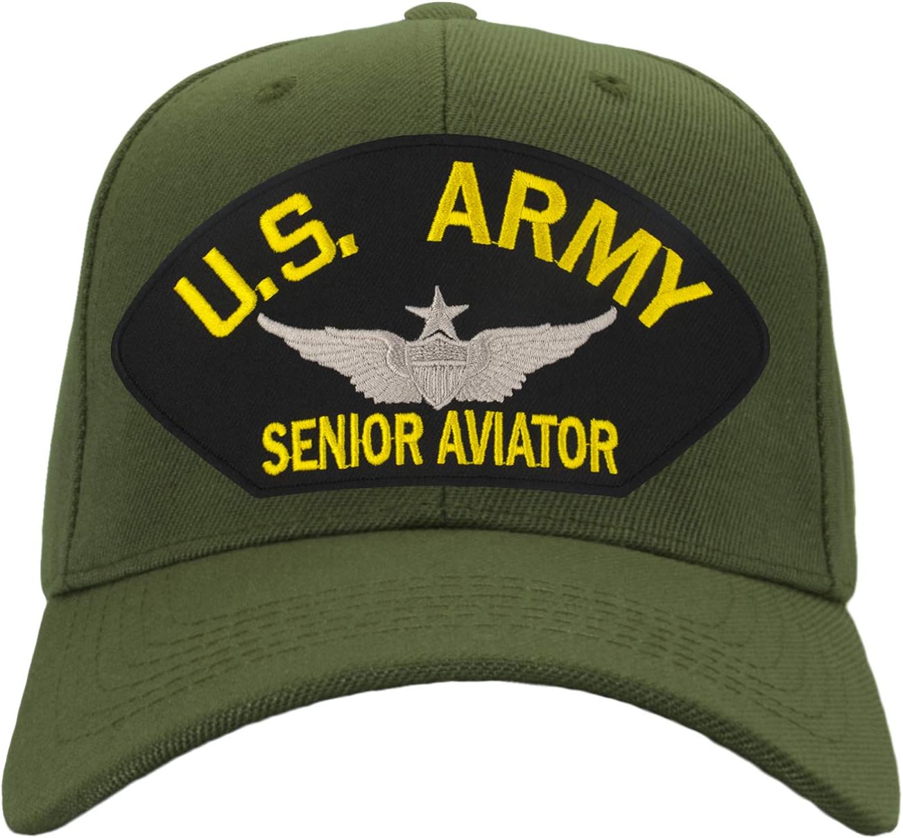 US Army Senior Aviator Hat/Ballcap Adjustable One Size Fits Most (Multiple Colors & Styles)