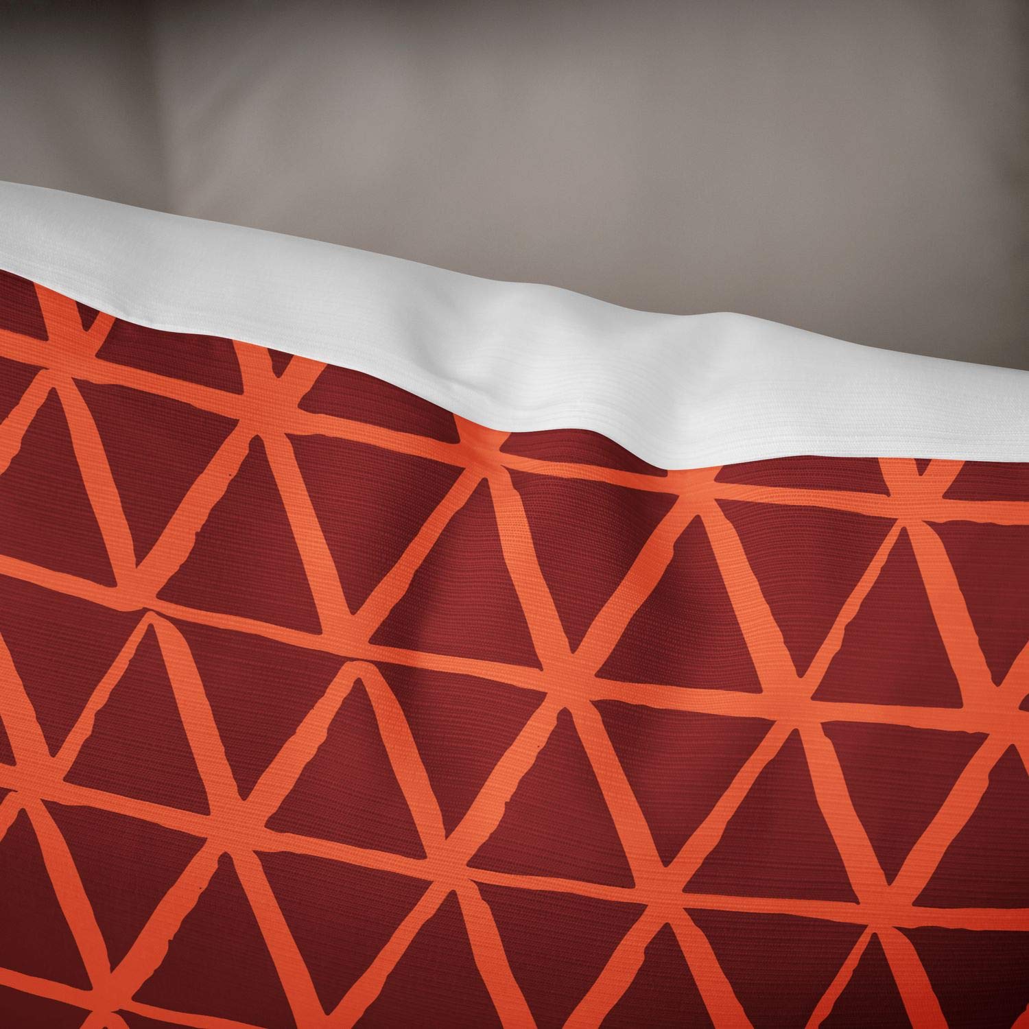 Le Jardin Du Lin Kissenbezug 50x50 Cm In Orange & Bordeaux – Stylische Dekoration Für Wohnzimmer, Sofa & Mehr