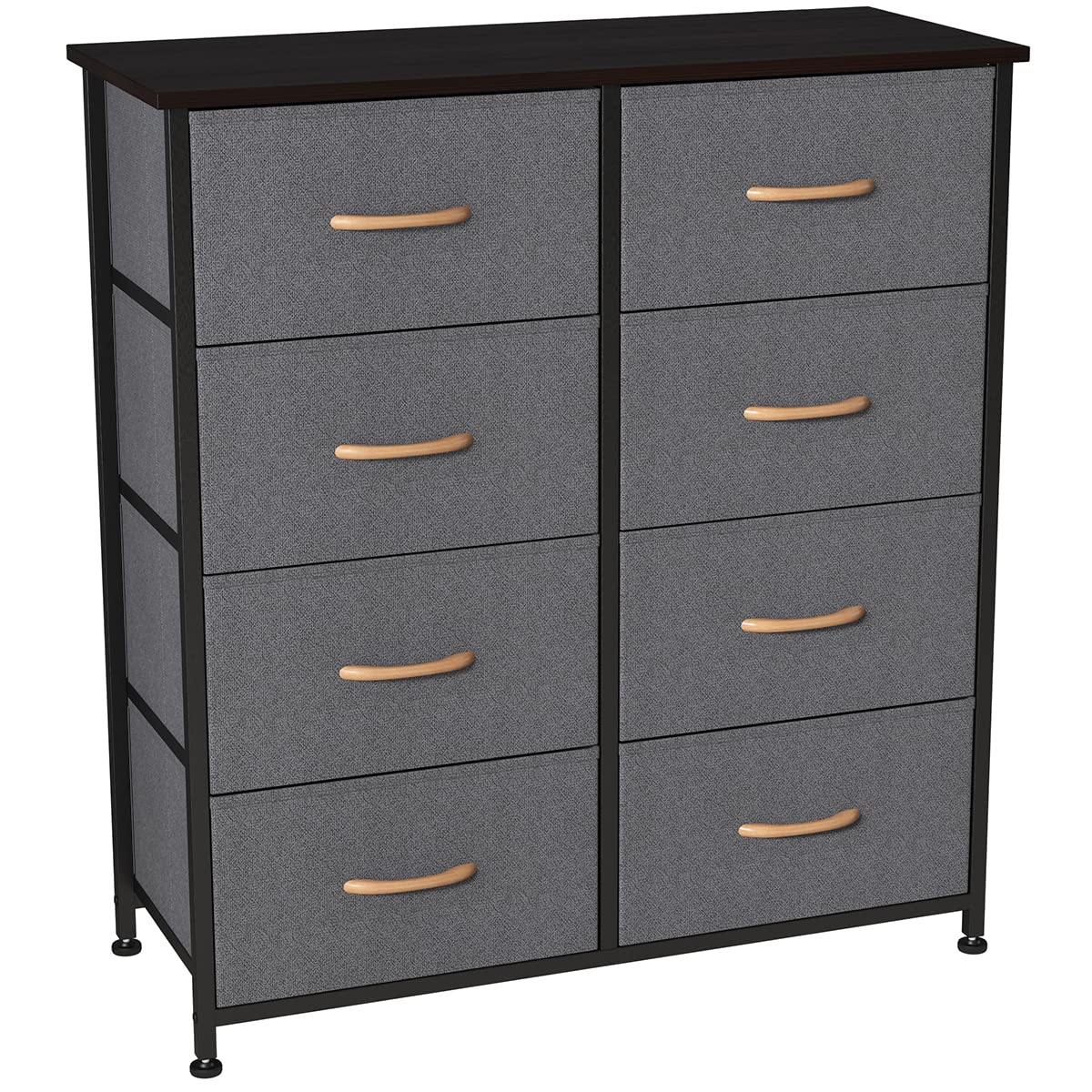 SomdotMcNeil 8 Drawers Fabric Dresser Vertical Storage Tower Organizer Unit for Bedroom Office Laundry Closet Entryway Hallway Nursery Room Black