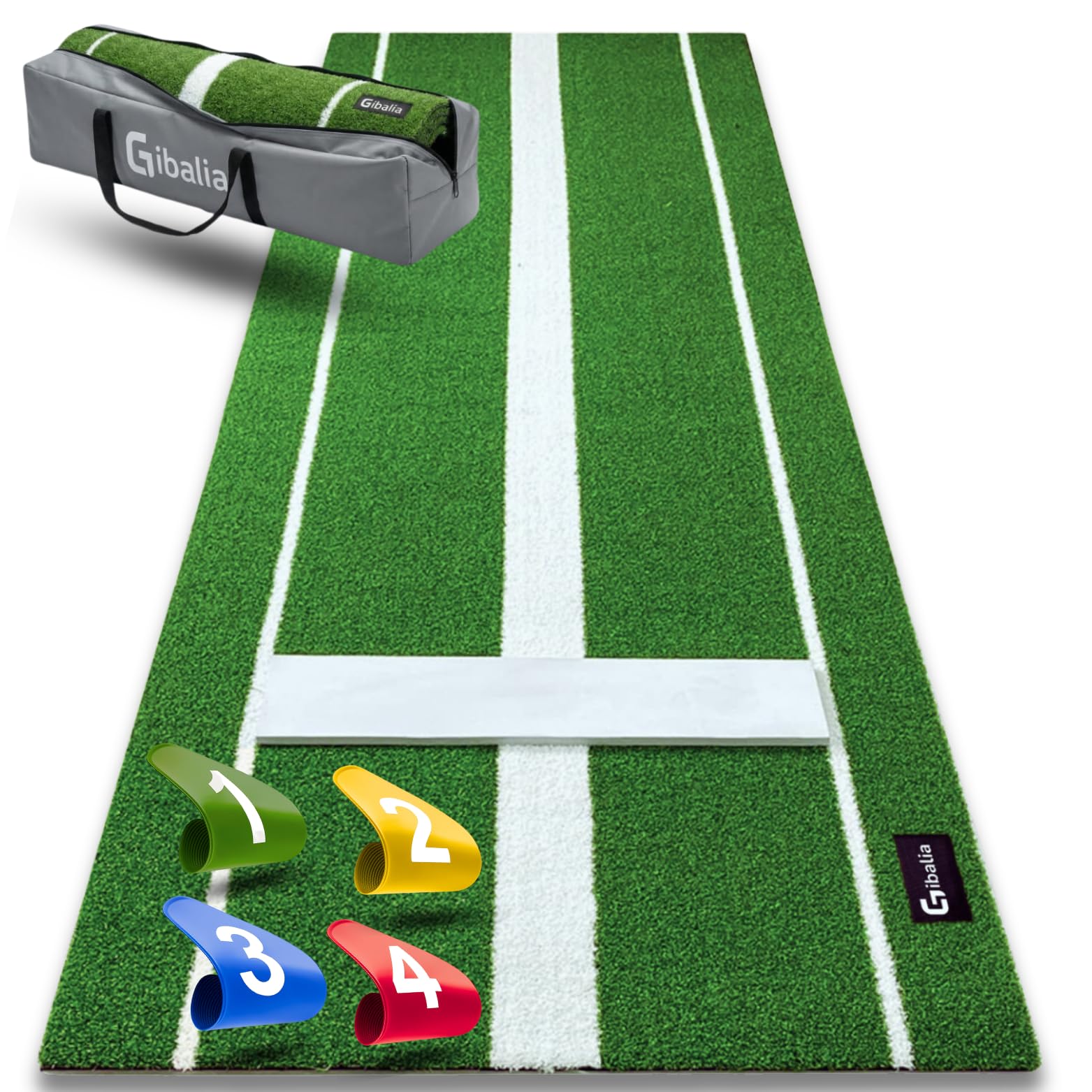 Softball Pitching MAT Whit Pitcher Rubber - Softball Training Equipment - Tools-Trainer Practice - Pitching Training aids - Baseball Turf mat - Indoor Pitching Practice - Pitch - softballs