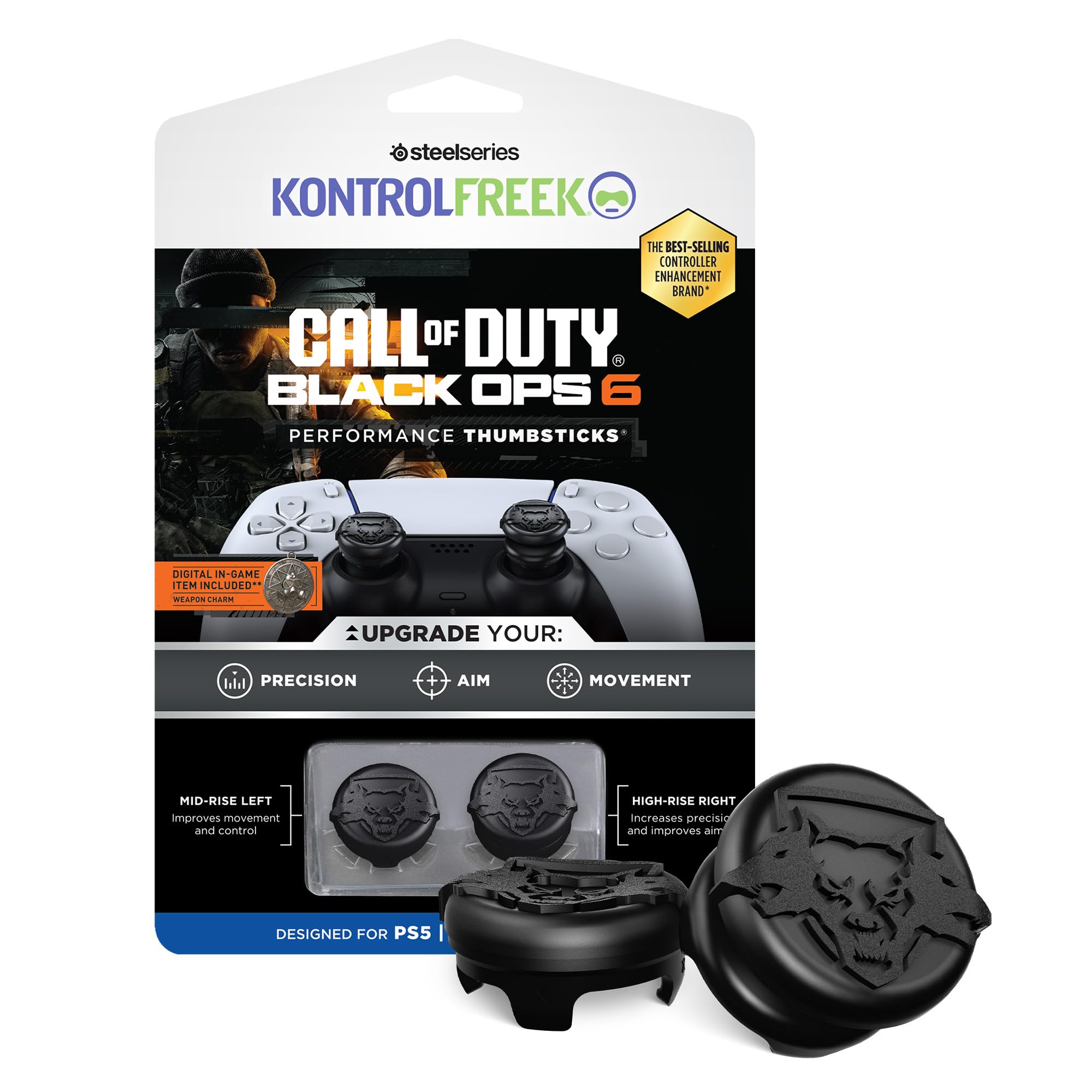 KontrolFreek Call of Duty Black Ops 6 Performance Thumbsticks for PlayStation 4 PS4 and PlayStation 5 PS5 1