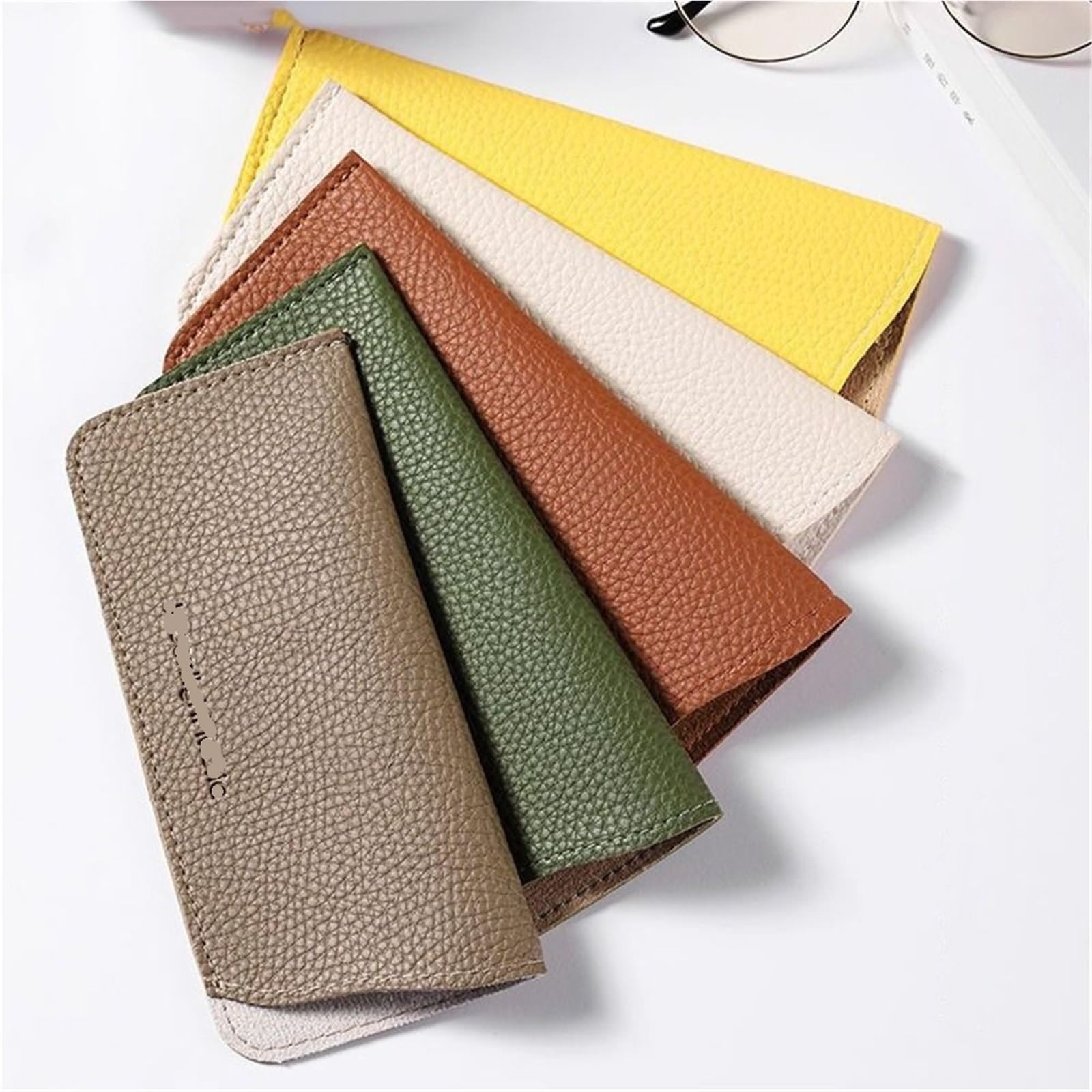 custodia occhiali Custodia Protettiva For Occhiali Da Sole Unisex In Pelle PU, Borsa Portatile For Lettura For In Tinta Unita
