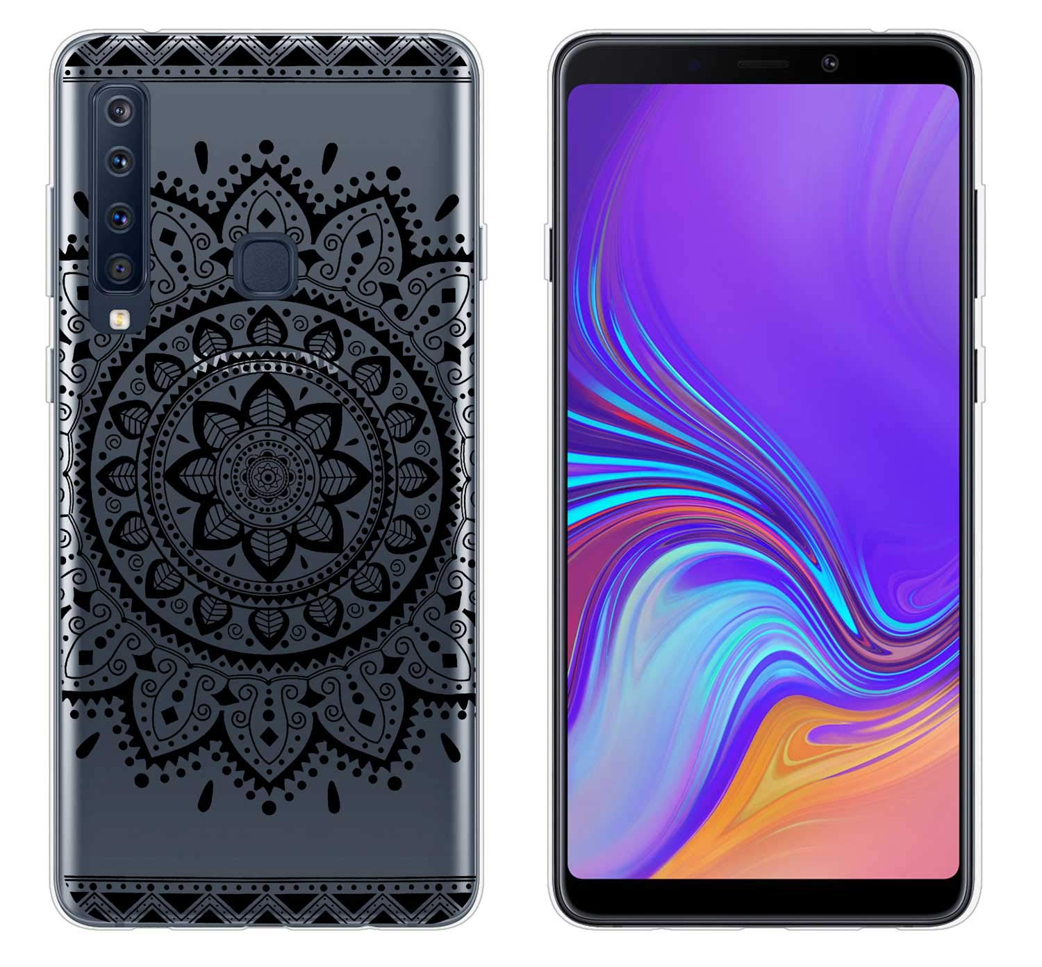 yayago Case for Samsung Galaxy A9 2018 Silicone Protective Case Back Cover Tattoo Ornament Tribal Design Transparent Case