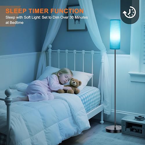 Miniatura 51 de FRIDEKO HOME Paquete de 2 lámparas de pie para sala de estar, colores regulables, temperatura y brillo, lámpara de pie moderna con control remoto,