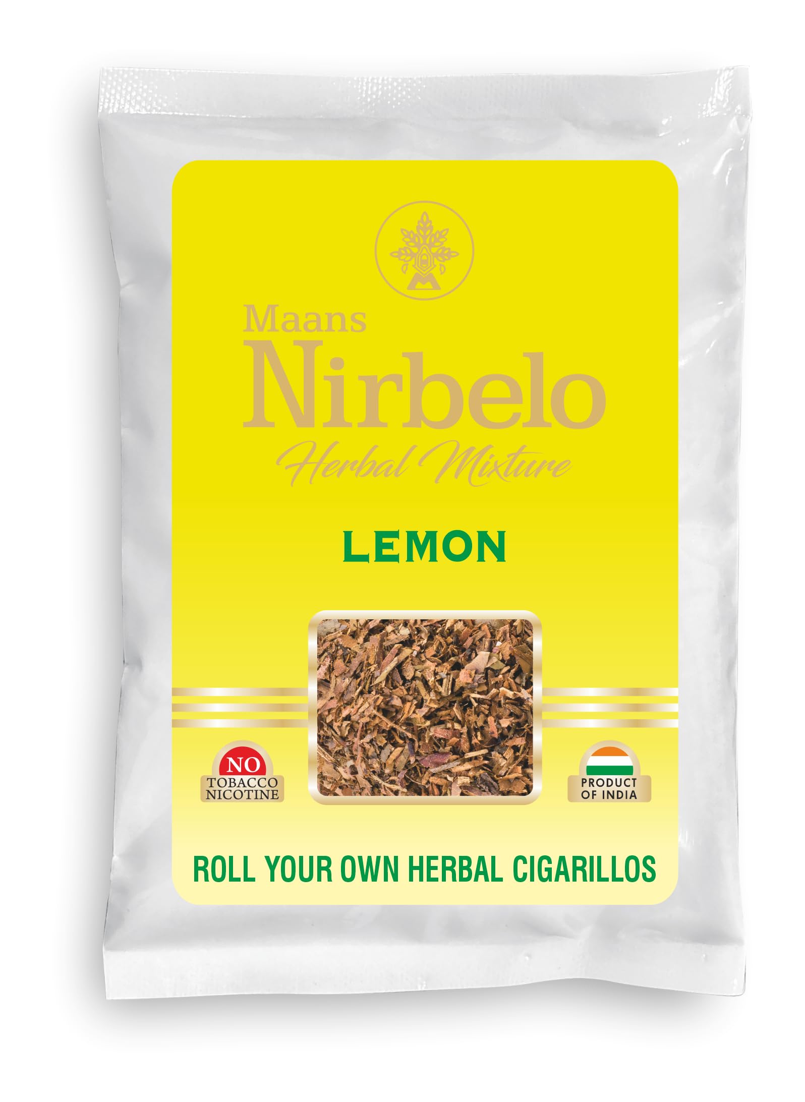 Nirbelo Lemon Flavoured Roll Your Own Herbal Blend | Tobacco and Nicotine Free | Pack of 1-35 Gram