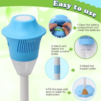 AIERSA Bubble Stand Machine, Outdoor Tall Bubble Maker,47 Inches