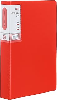 حافظة اوراق A4 من ميدجو، 80 جيب - احمر