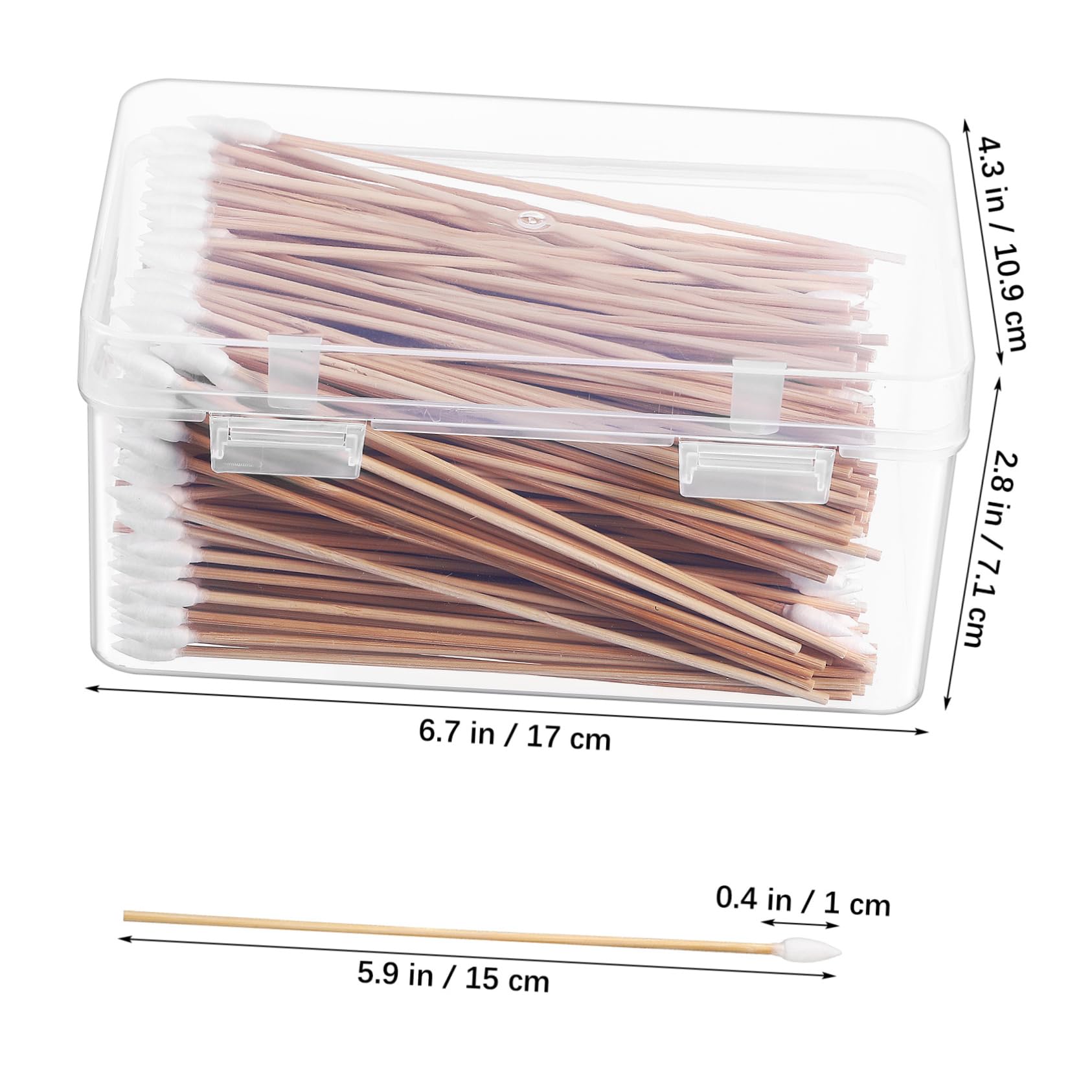 CALLARON Hisopos De Maquillaje Para Ojos Palitos Puntiagudos Hisopos Desmaquillantes Sin Perfume Para Limpieza De Oídos Aplicadores Hisopos De Maquillaje 500 piezas*4