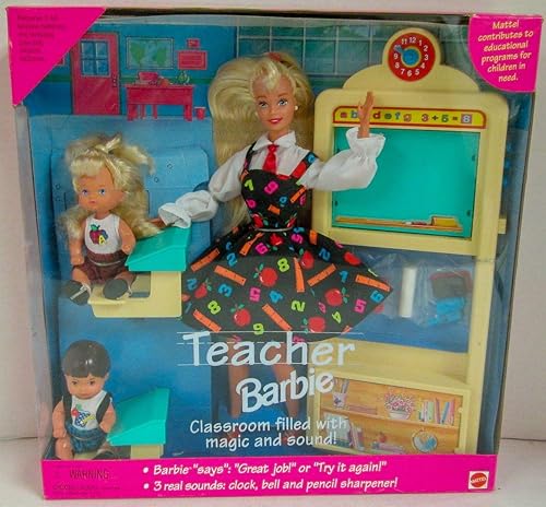 Mattel Muñeca Barbie Maestra con Estudiantes Set de Regalo de Aula 1 Edición Recordada 1995 NIB! (RubiaRubiaMorena)