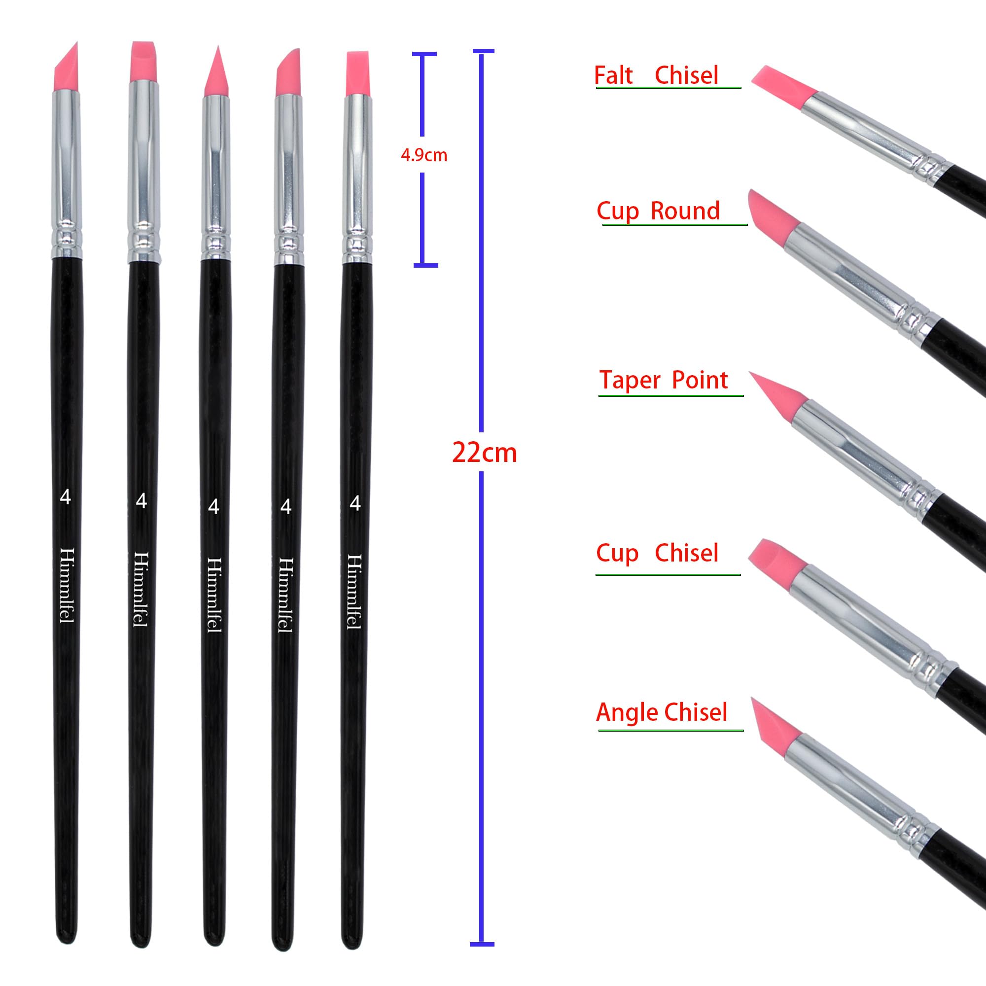 Set 10 Pennelli In Silicone Per Modellare - Per Argilla, Pittura